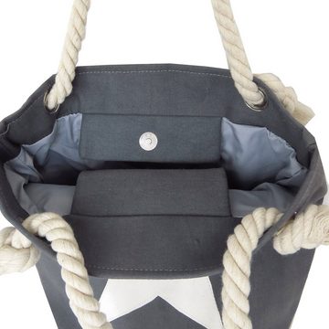 Sonia Originelli Umhängetasche XS Shopper "Stern Patch" Tasche kleine Tasche, kleine Innentasche mit Reißverschluss