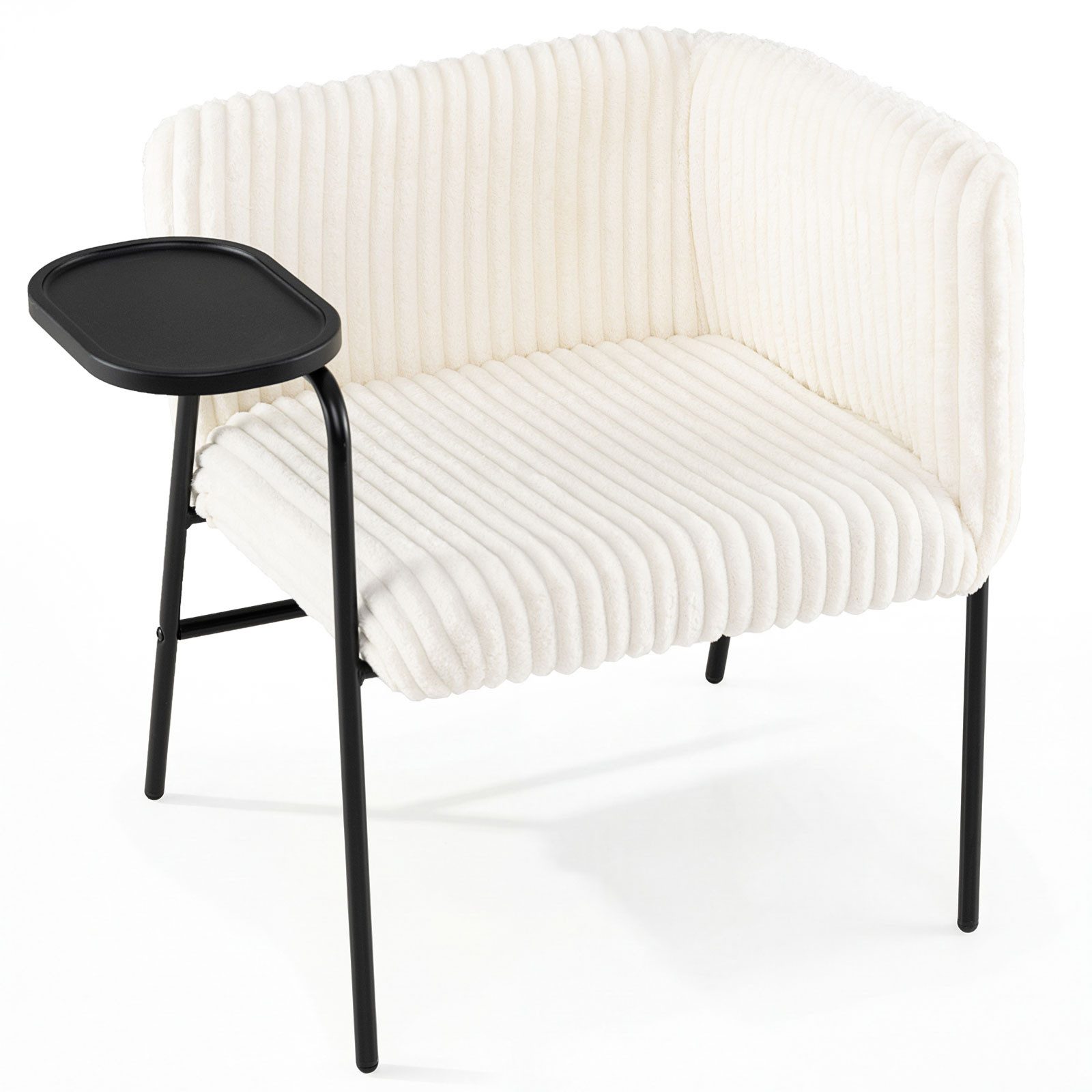 COSTWAY Relaxsessel, Polstersessel mit Tablett & Lehnen Einzelsofa 150kg