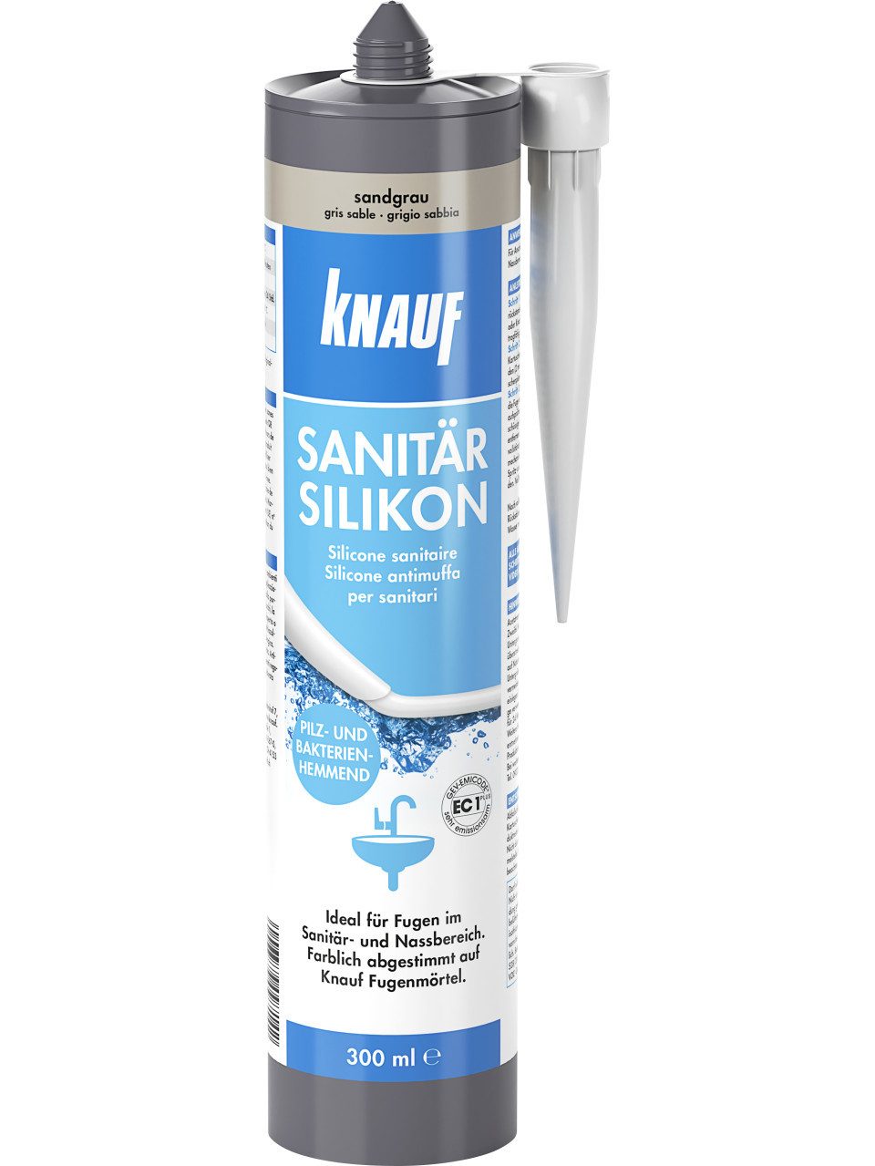 KNAUF Silikon Knauf Sanitär Silikon sandgrau 300 ml