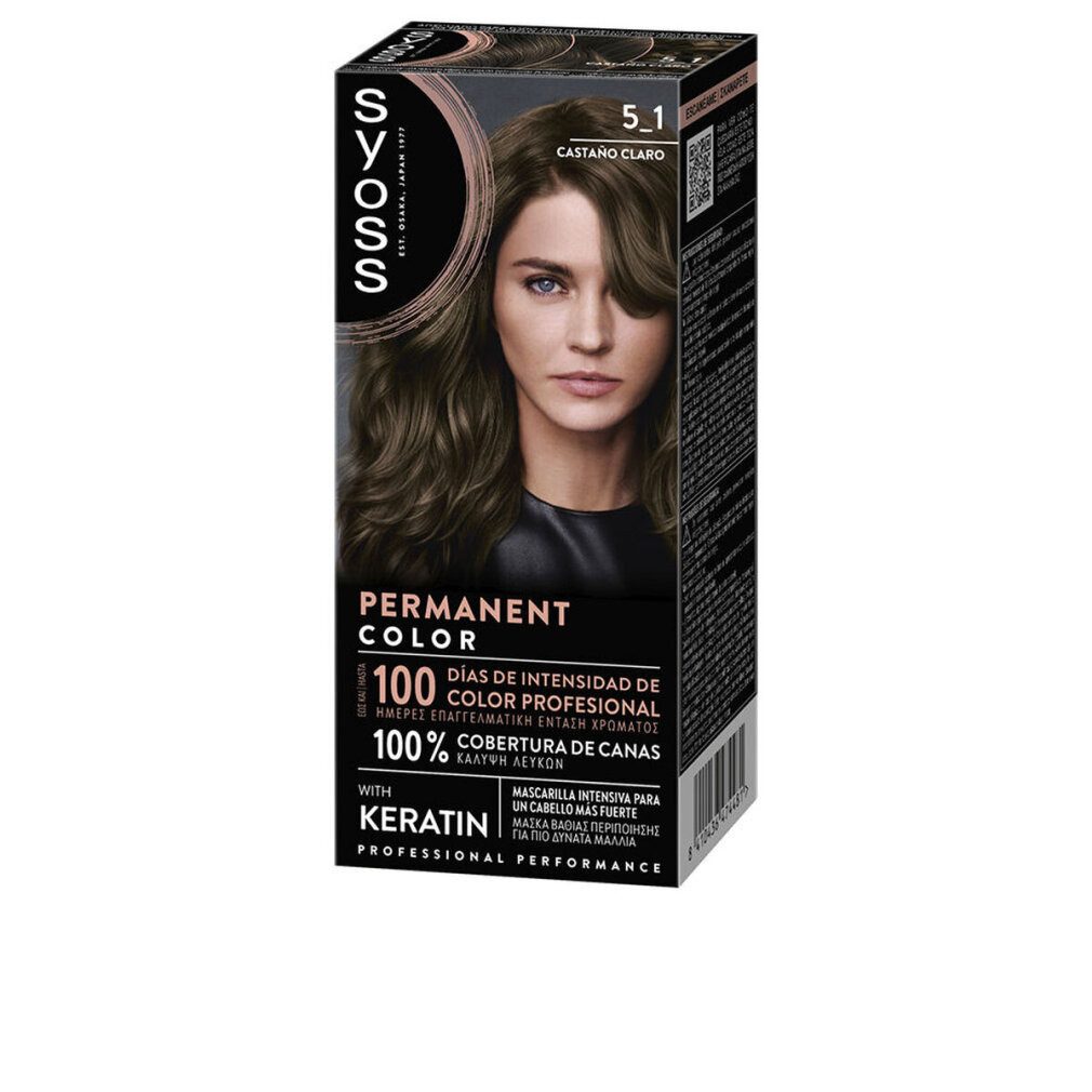 Syoss Haarpflege-Set PERMANENTE FARBE #5 .1-Castao Claro 1 u