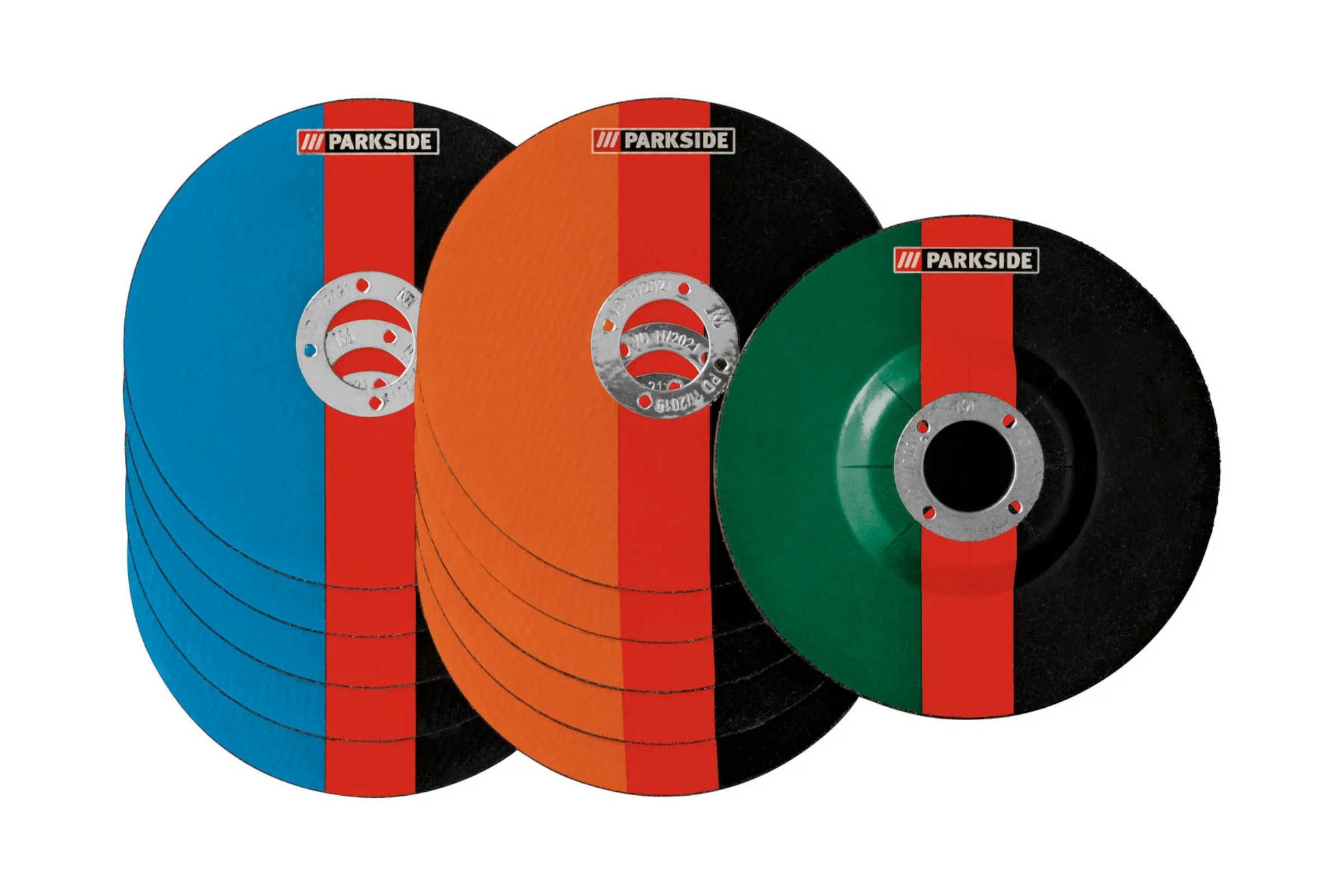 Parkside Trennscheibe ParksideTrenn- Schruppscheiben Set 11-tlg Ø125 mm Winkelschleifer, Ø 125 mm, (Set, 11-tlg., 11-teiliges Scheiben-Set), Kunstharzgebunden, für viele Baumaterialien