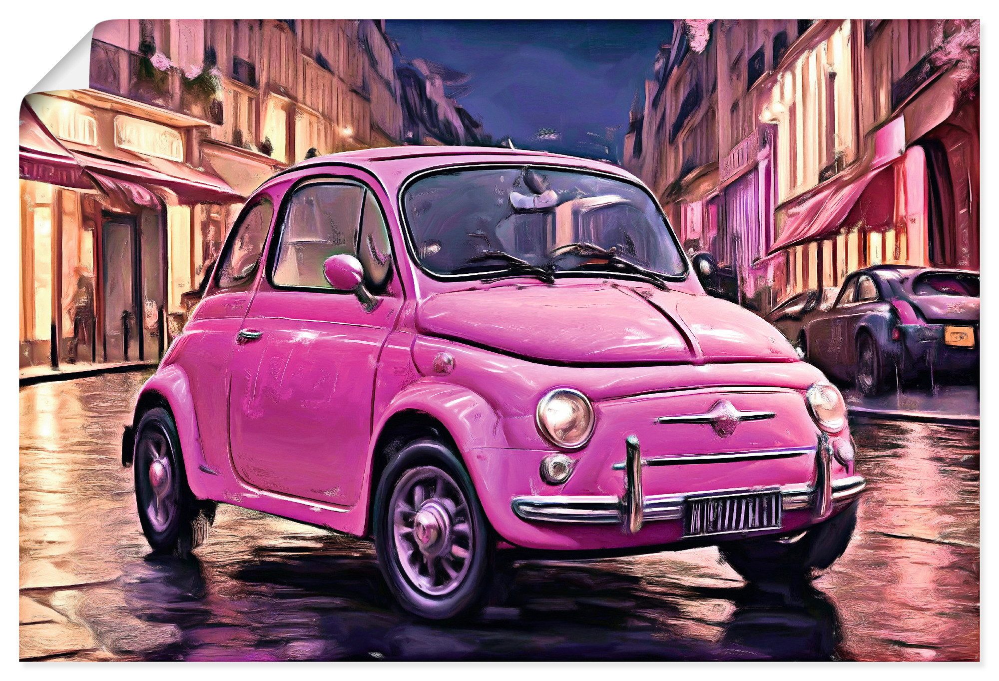 Artland Wandbild Der kleine Italiener, Auto (1 St), als Alubild, Leinwandbild, Poster, Wandaufkleber in verschied. Größen