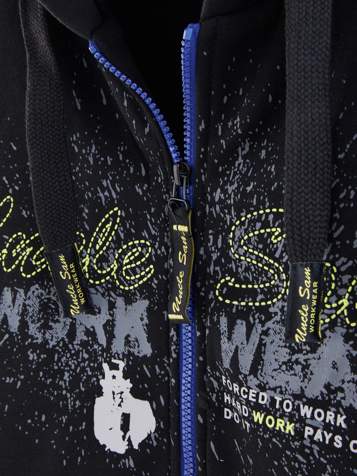 Uncle Sam Sweatjacke Sweatjacke schwarz/royal/limette