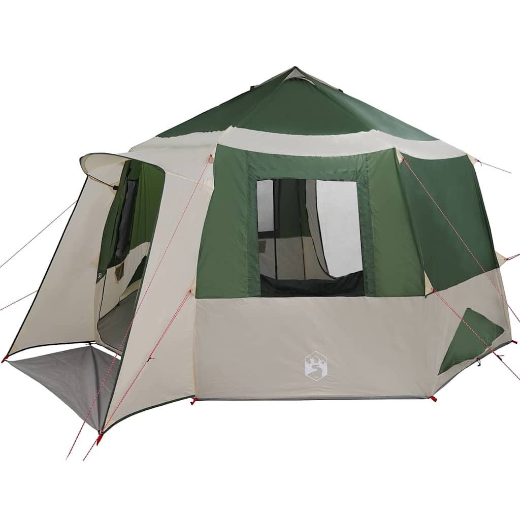 vidaXL Tunnelzelt Kabine Zelt 12-Personen Grün und Weiß 405 x 405 x 273 cm, (1 tlg)