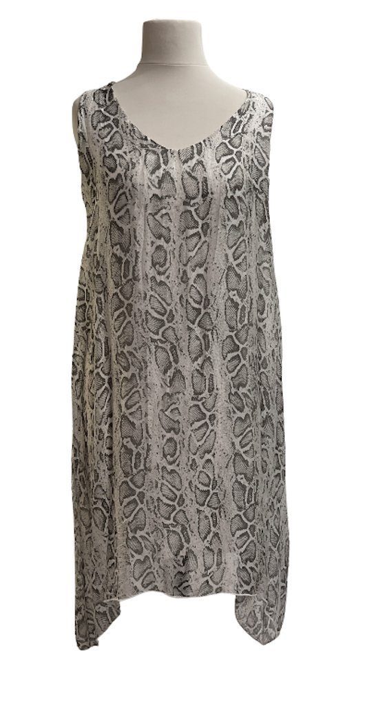 Sommerkleid Zipfel Tunika Seidenkleid