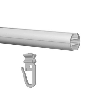 Gardinenstange Innenlaufgarnitur Rom, SN DECO GROUP, Ø 16 mm, 1-läufig, fixmaß, verschraubt, Aluminium, Komplettset