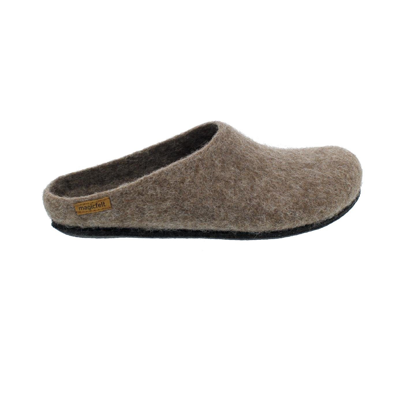 Magicfelt Magicfelt Wollfilz-Pantoffel, Braun, Filzsohle 17/719-4856 Pantoffel