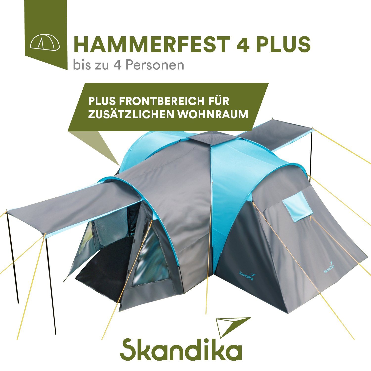 4 Hammerfest Personen: Personen Version Plus 4 (Extra Vorraum) Skandika Kuppelzelt Zelte, Standard