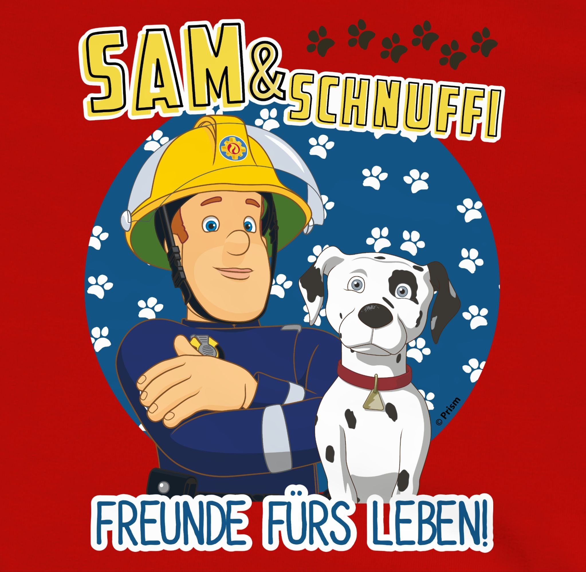 Schnuffi Rot Sweatshirt 2 & Leben - Freunde Mädchen Feuerwehrmann Shirtracer Sam fürs Sam