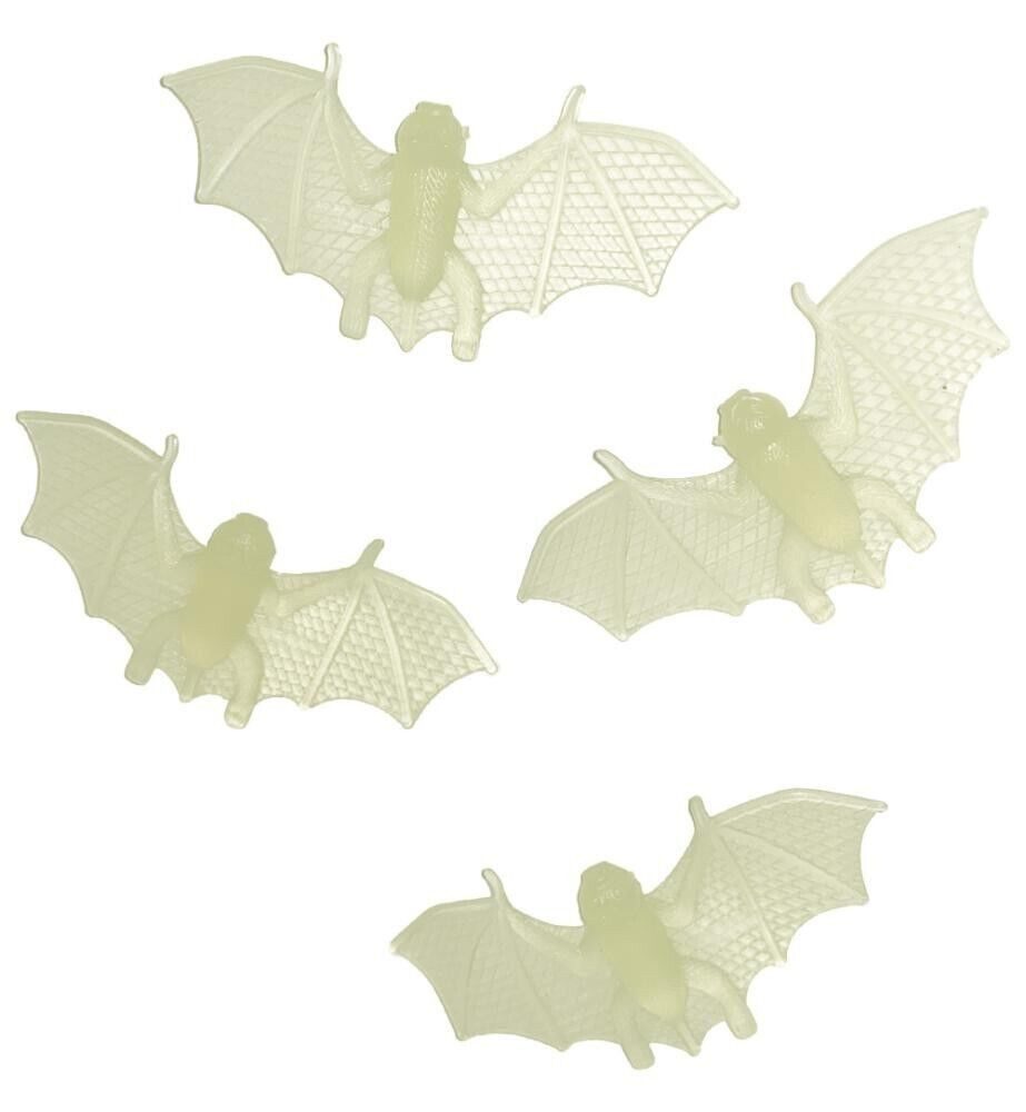 Fries Dekofigur 4 Stück Deko Fledermäuse Nachtleuchtend 12 x 4 cm Halloween günstig online kaufen