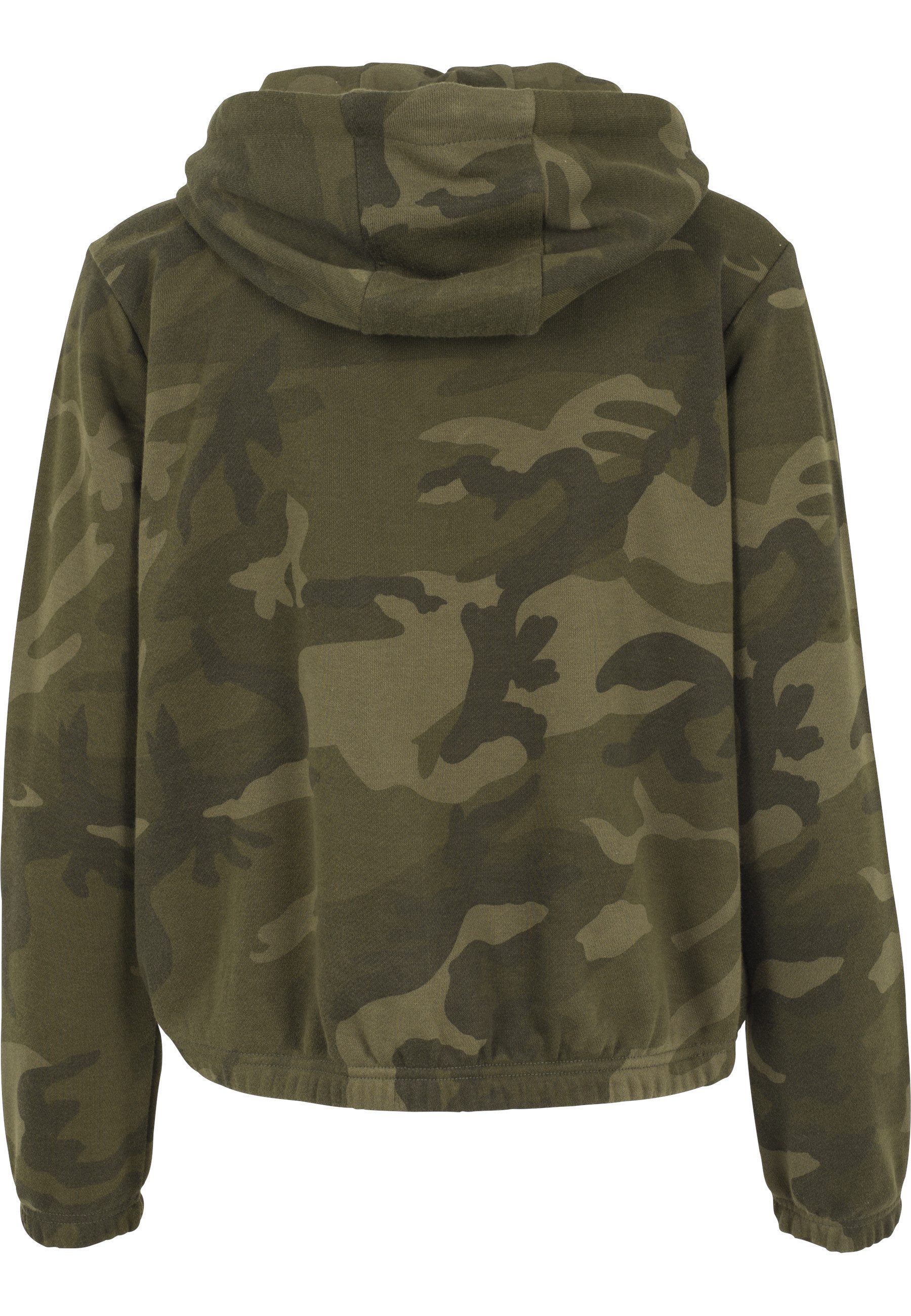 URBAN CLASSICS Rundhalspullover Urban Classics Damen Ladies Camo Cropped Hoody (1-tlg)