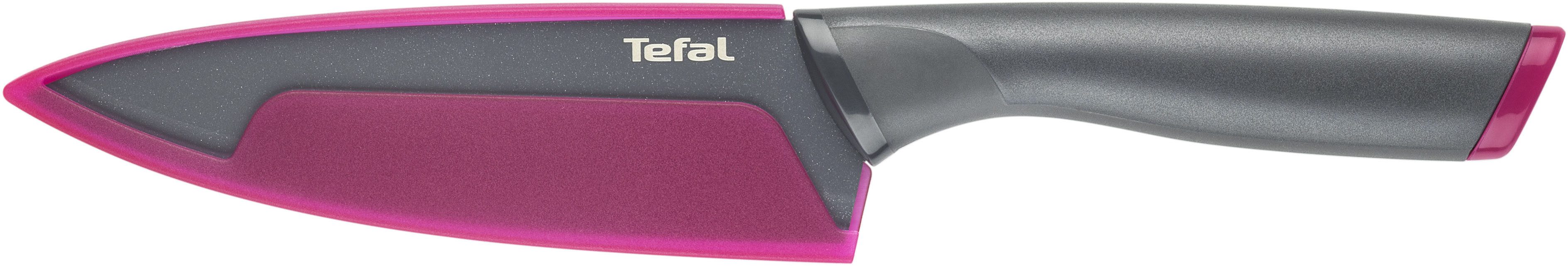 Tefal Kochmesser Fresh Kitchen, 15 cm, Klingen aus rostfreiem Stahl, Titan-Versiegelung, Klingenschutz