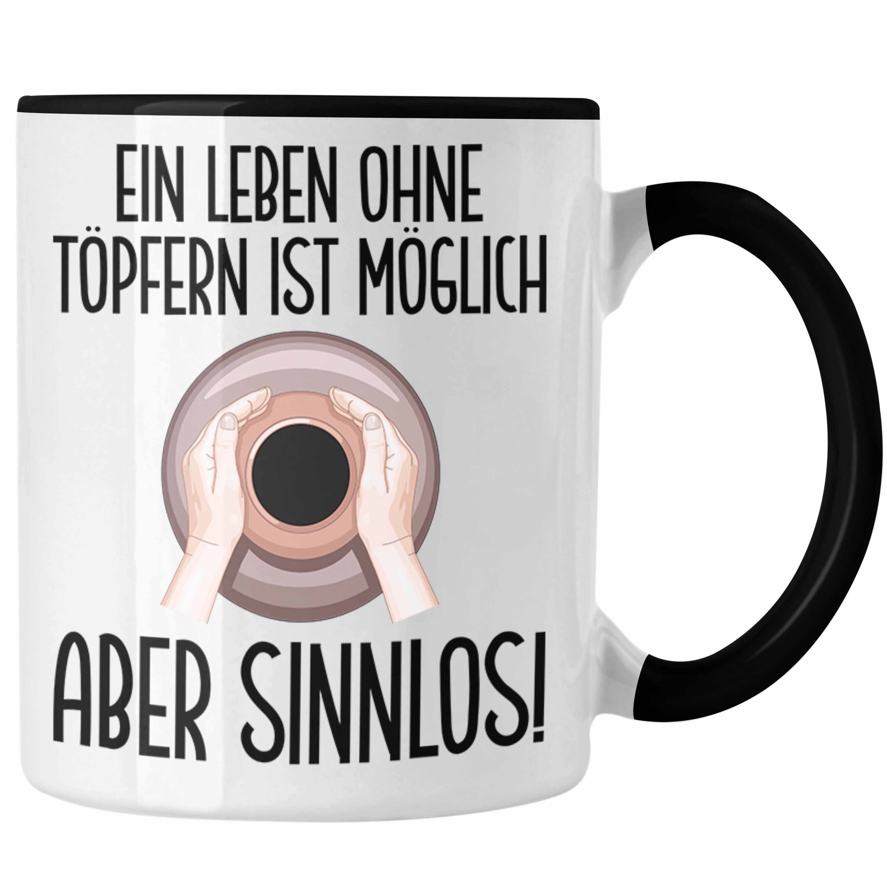 Trendation Tasse Töpfern Tasse Geschenk Töpferei Keramik Bemalen Handwerk Ein Leben Ohn