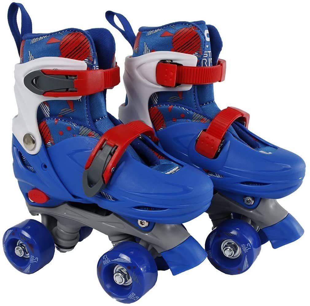 Rollschuhe Kids Globe Rollschuhe blau/rot Größe 31-34 verstellbar, mit zwei