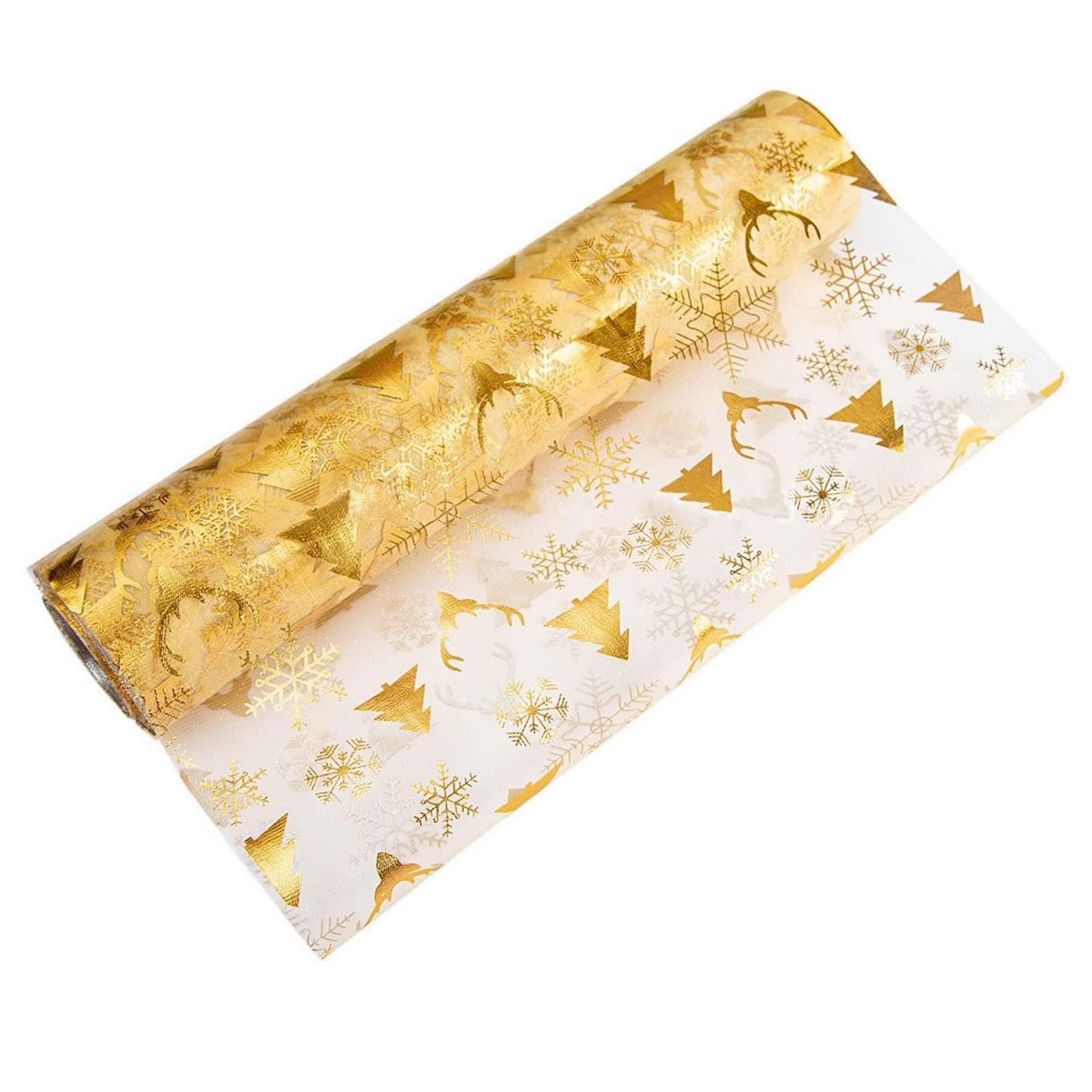 LuxusKollektion Tischläufer Tischläufer Weihnachten Gold Rentier