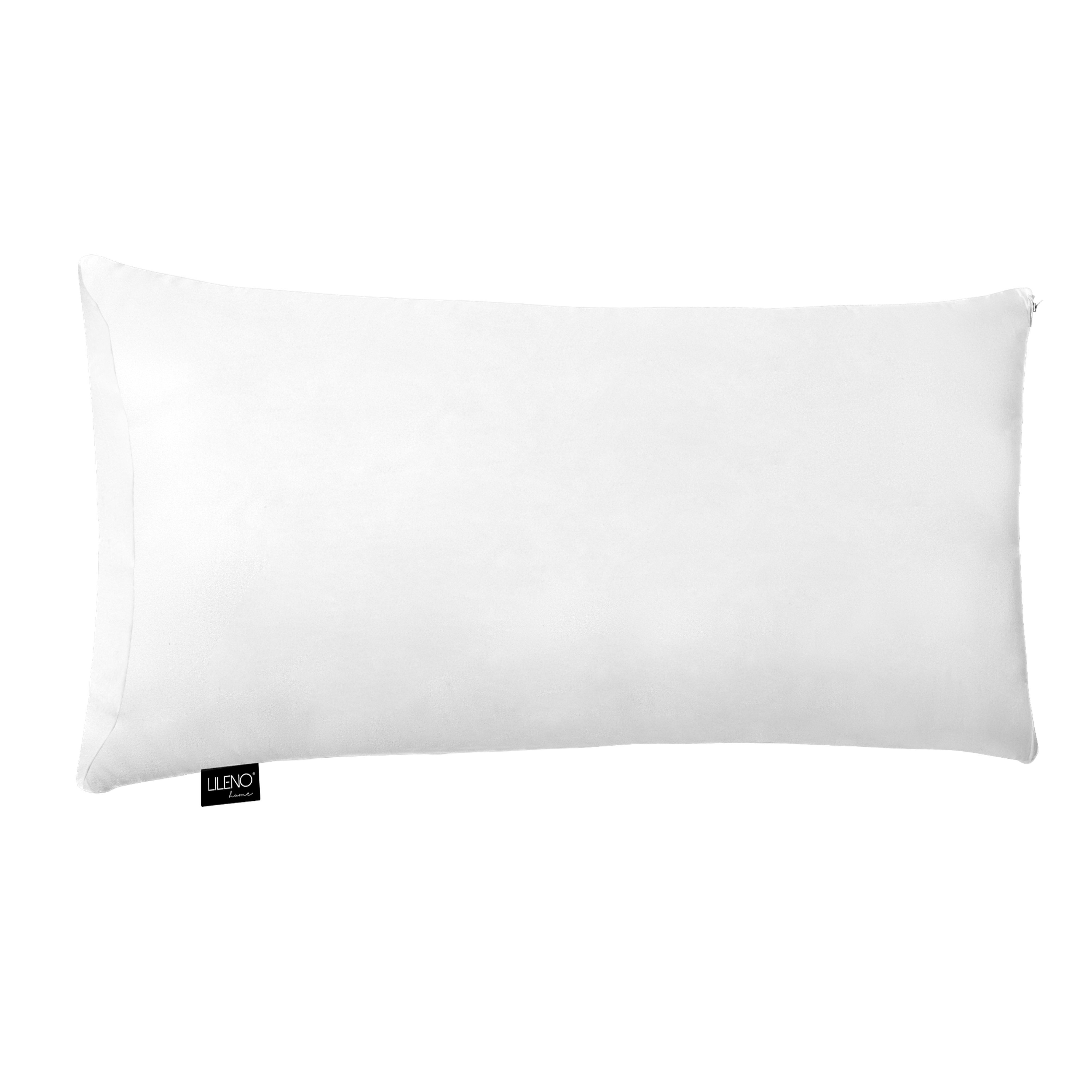 LILENO HOME Microfaserkissen - geeignet für Allergiker, in verschiedenen Größen - Made in Germany, Füllung: 100% Polyester, Rückenschläfer, Seitenschläfer, Bauchschläfer, Set, 1er Set, Kopfkissen 40x80 cm MEDIUM mit 450g Füllung mit Reißverschluss