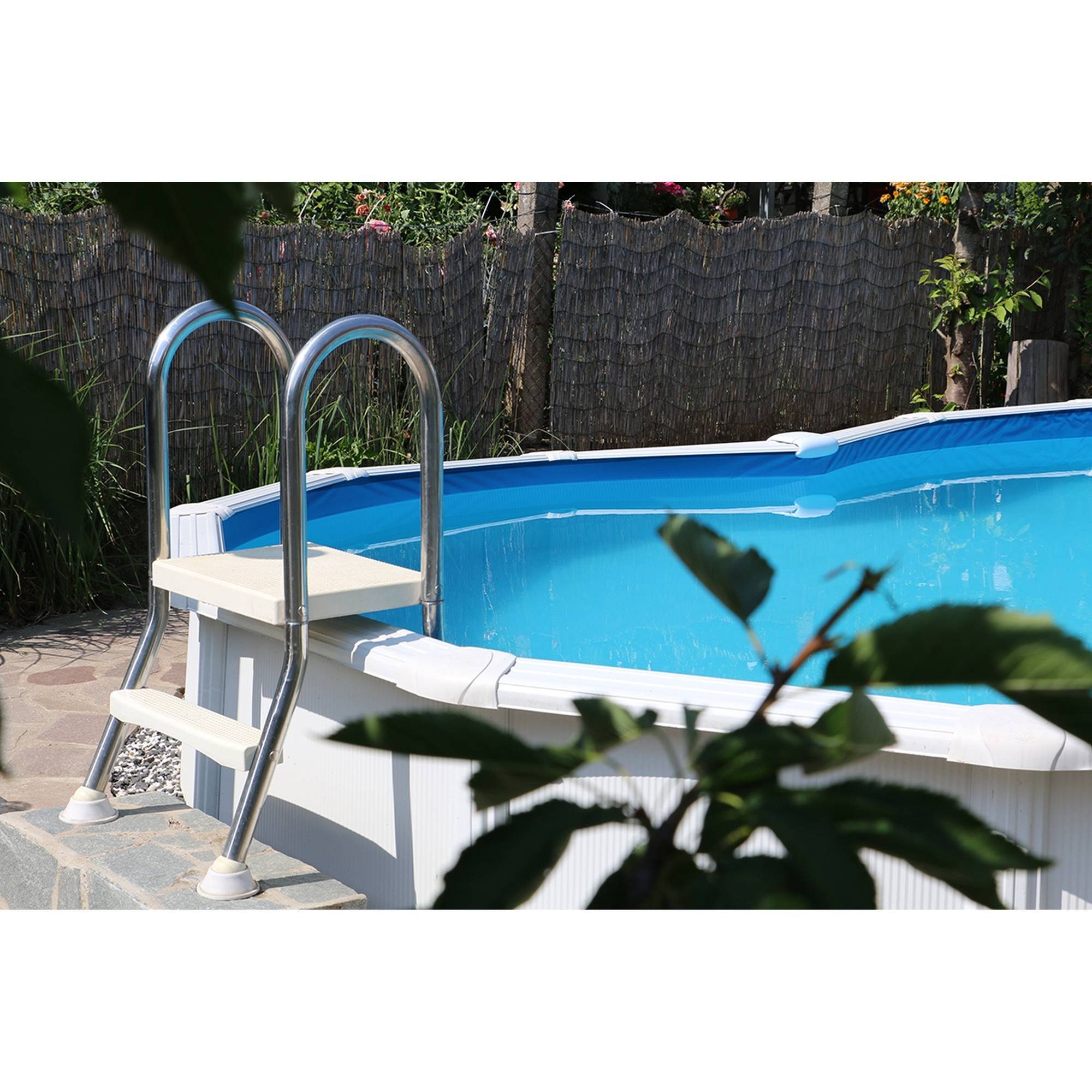 Waterman Poolleiter Poolleiter Edelstahl für Halbhochbecken mit 150 cm (Komplett-Set, 1-St)