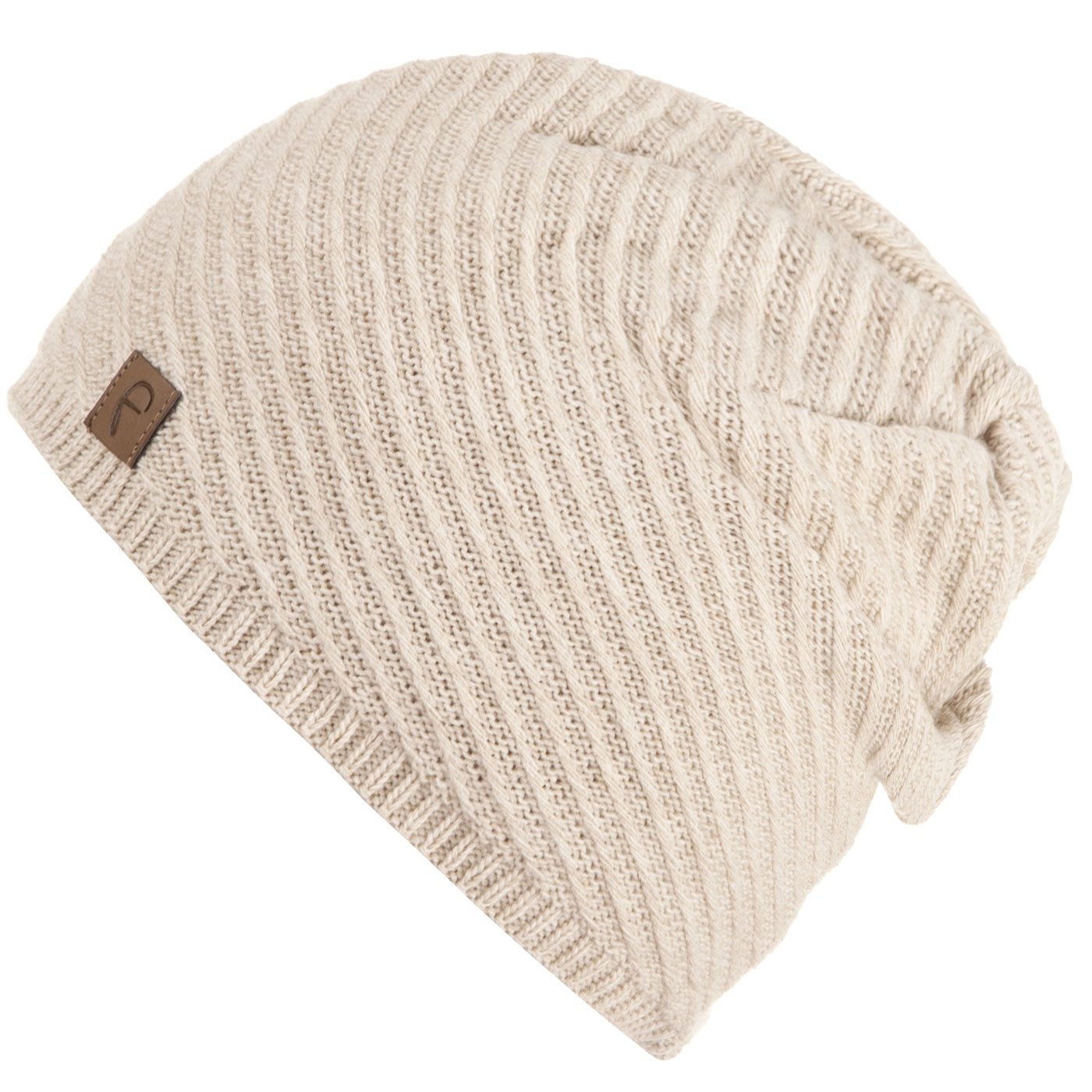 Faera Strickmütze Wintermütze Damen Mütze Beanie Haube gefüttert Strickmütze Damenmütze