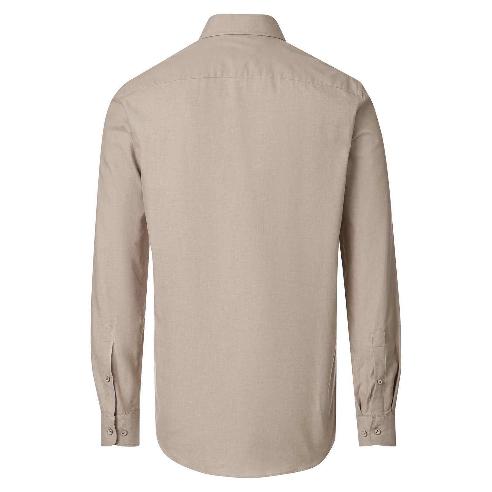 Redmond Langarmhemd Redmond Übergrößen Langarmhemd beige melange – Bild 3 von 3