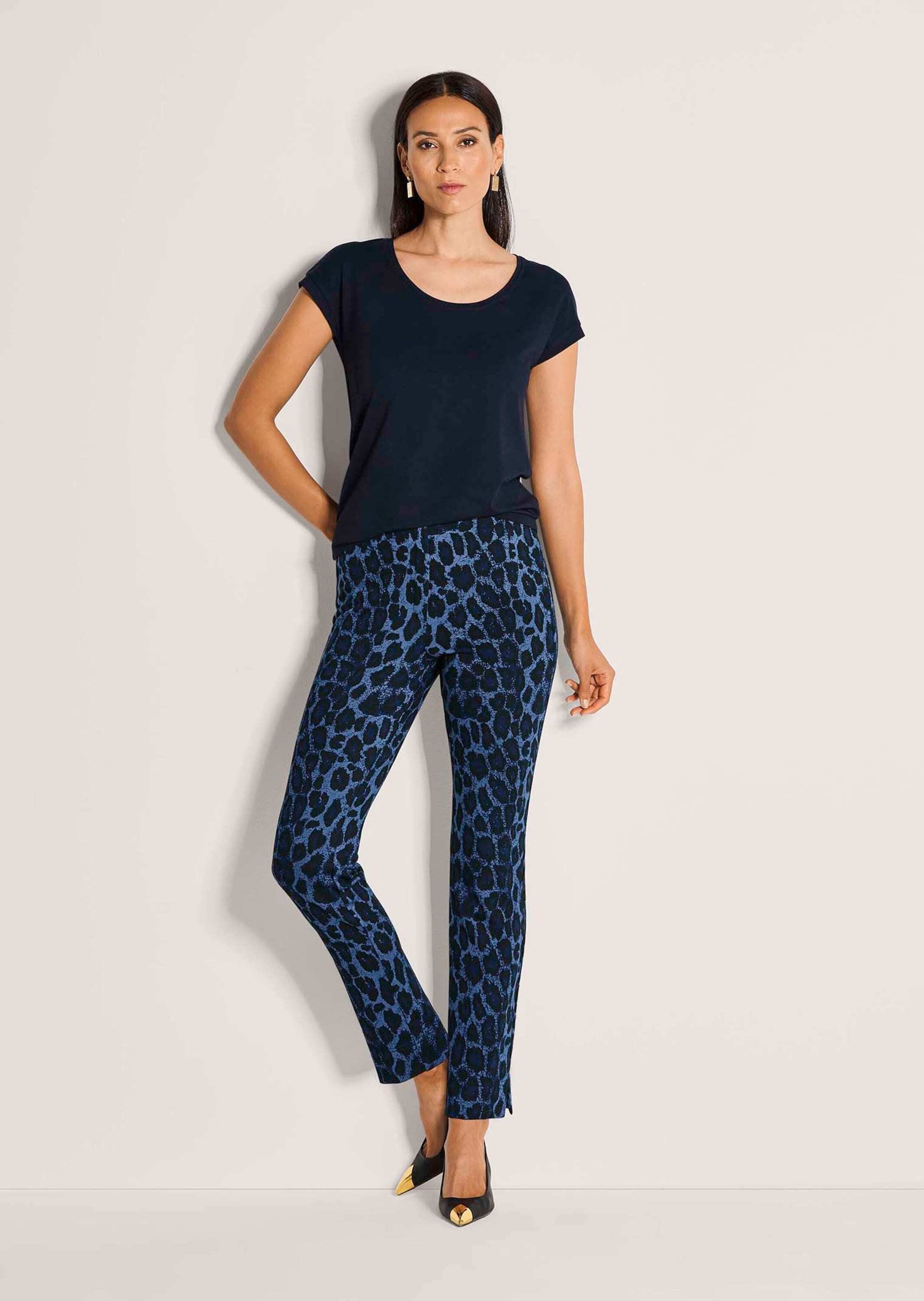 MADELEINE Leggings Kurzgröße: Gerade Jersey-Leggings mit Animal-Print Printhose mit elastischem Bund, schmaler Schnitt, Animal-Print