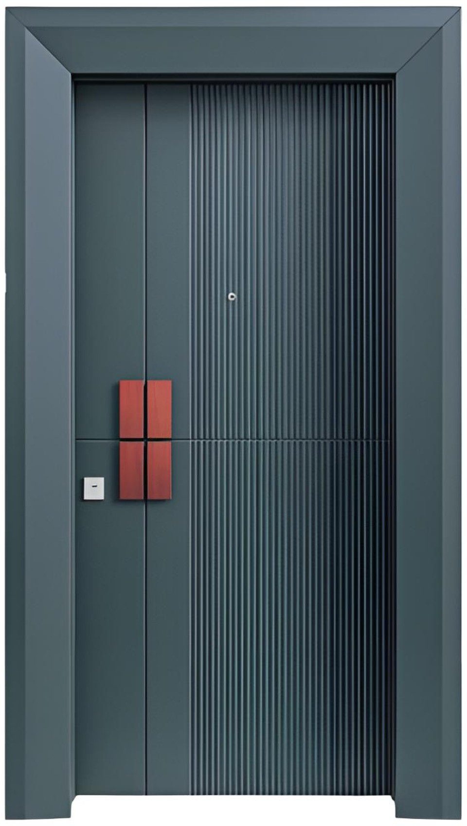 Xlmoebel Haustür Grüne Metalltür Stilvolle Eingangstüren & Hoteltüren, Made in Europa