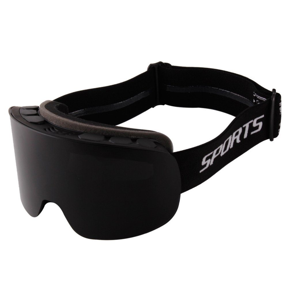 Dekorative Skibrille Winter Skibrille Erwachsene, Herren (1-St), praktischer Snowboardbrille schwarz Schutz, UV für Anti-Beschlag-Beschichtung mit Damen