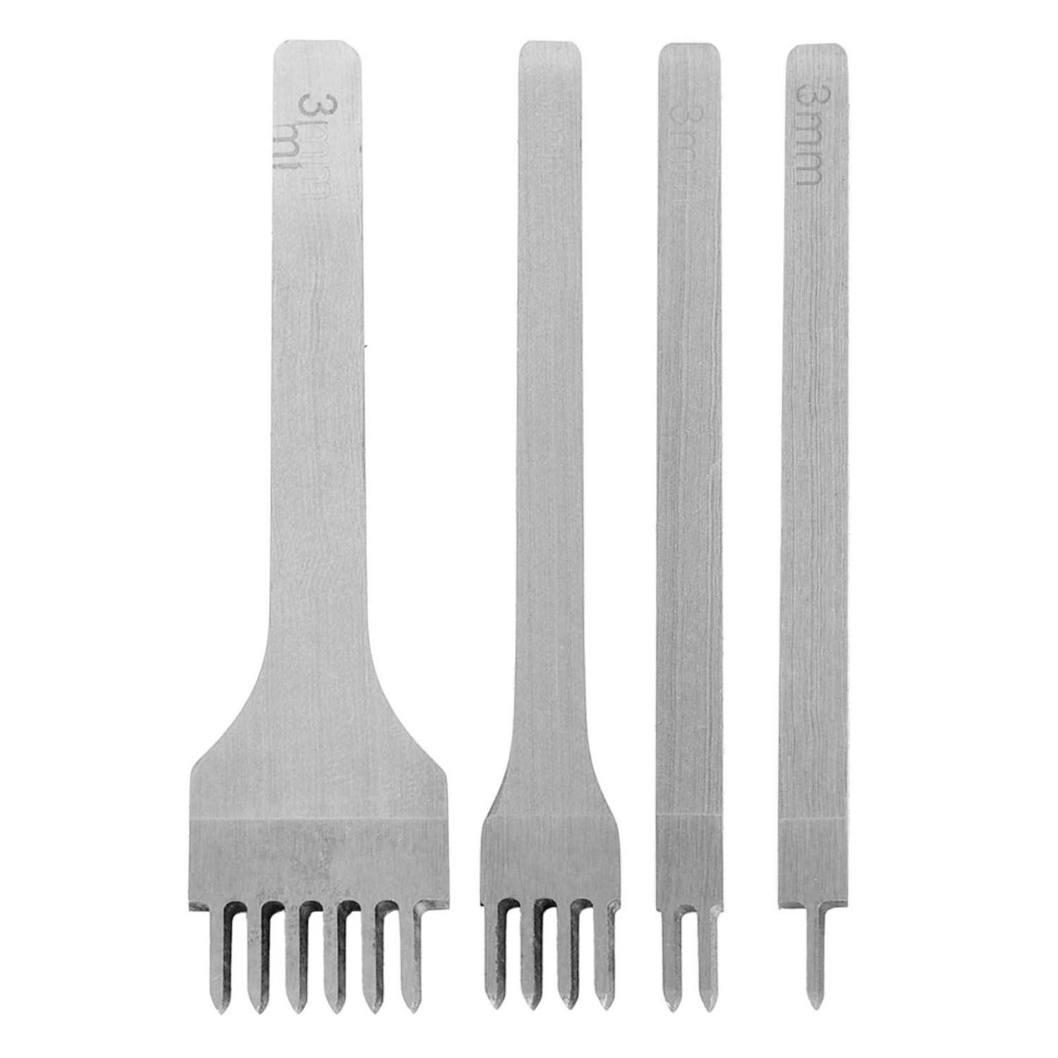 LuxusKollektion Lochstanzer Leder-Lochstanzer Set 4tlg