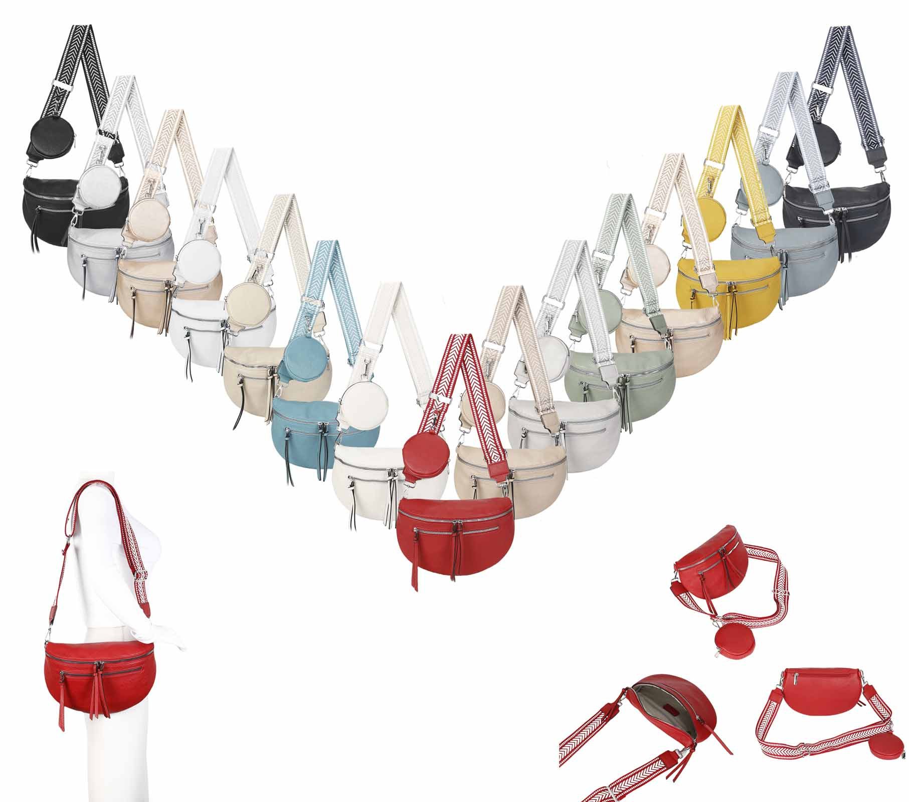 ITALYSHOP24 Gürteltasche Damen XL Gürtel- Bauchtasche Umhängetasche Cross B günstig online kaufen