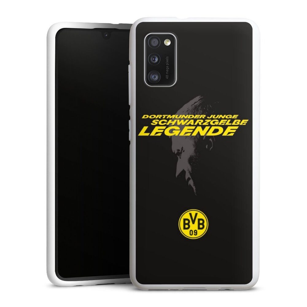 DeinDesign Handyhülle Marco Reus Borussia Dortmund BVB Danke Marco Schwarzgelbe Legende, Samsung Galaxy A41 Silikon Hülle Bumper Case Handy Schutzhülle