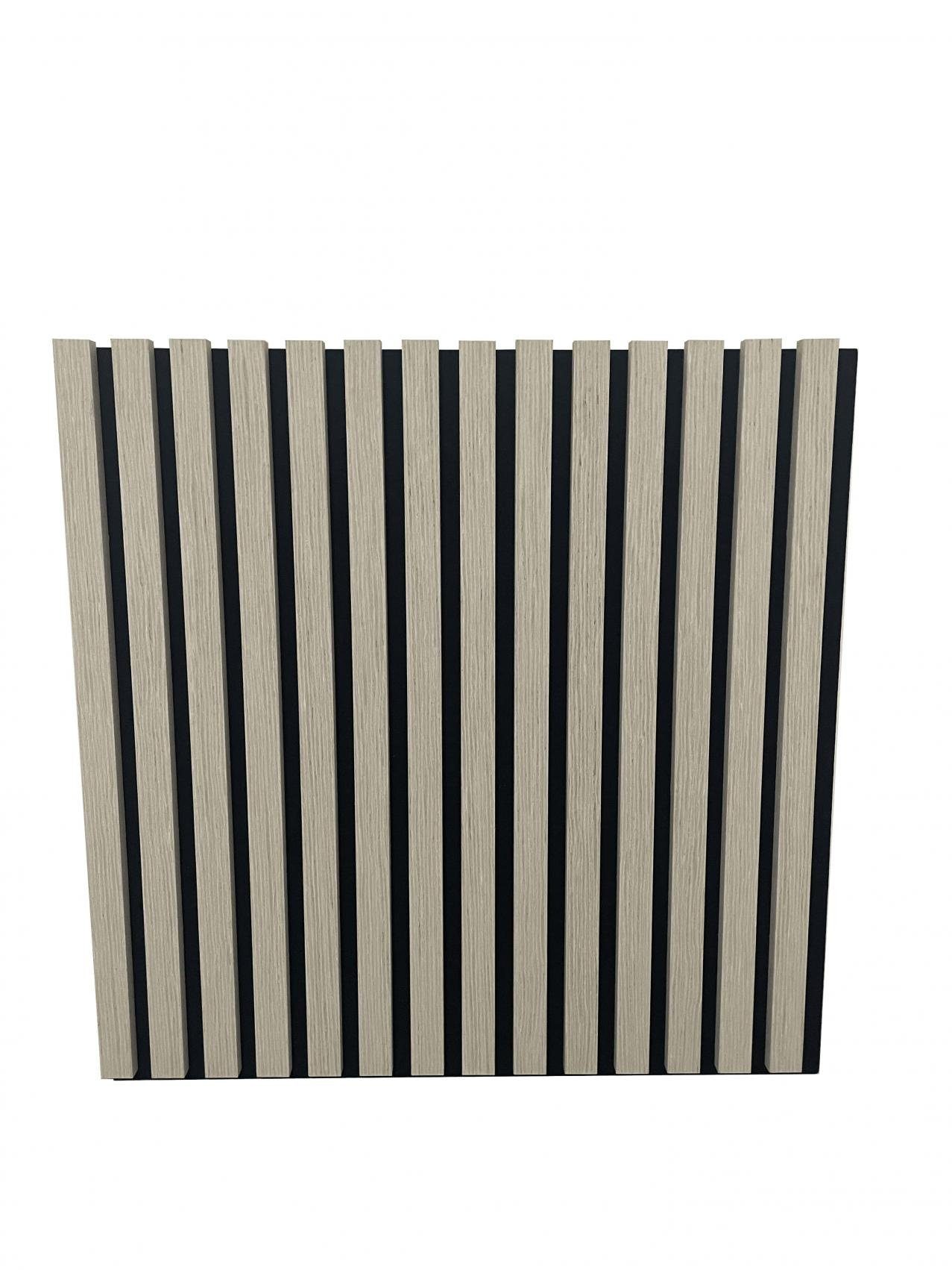 Endorphin Dekorpaneele 3 Stück Akustikpaneele quadratisch 58x58x2,1cm Holzfurnier Eiche gewas, 0.3364 qm