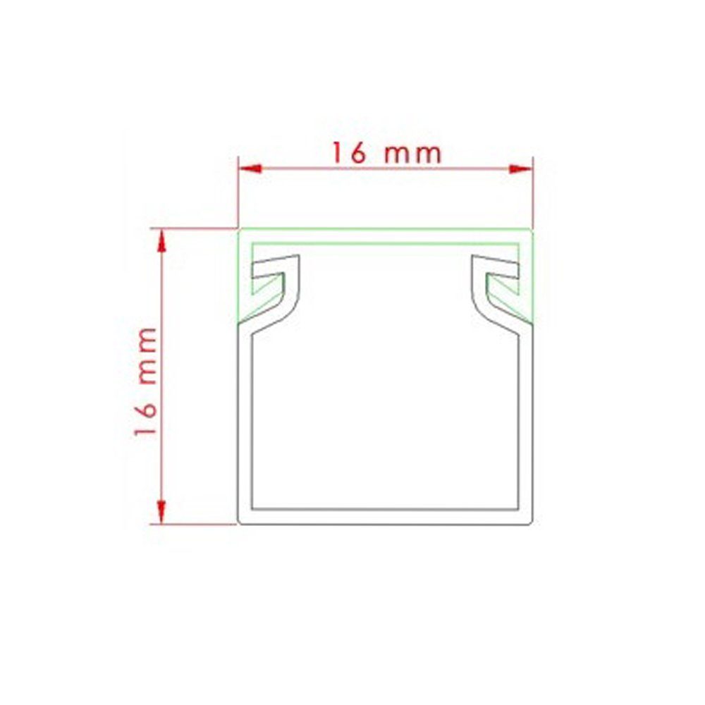 ARLI Kabelkanal Schraubbar mit Bodenlochung (9m Set, 9-St), PVC, schwer entflammbar, IP-Bewertung: IP40 – Bild 3 von 5