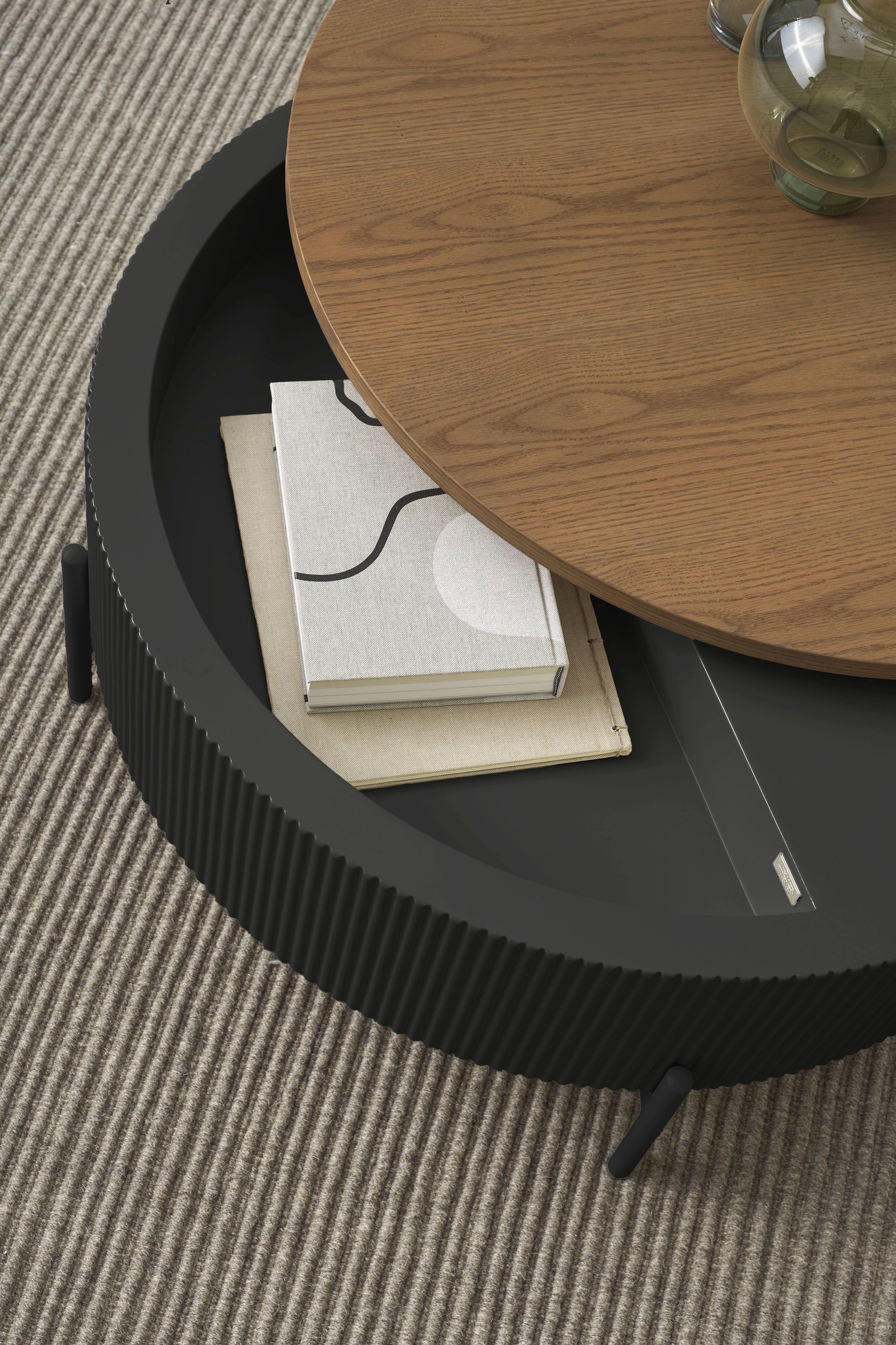 SCHÖNER WOHNEN-Kollektion Couchtisch HEROY (1-St), 80 cm, Tischplatte drehbar mit Stauraum – Bild 4 von 5