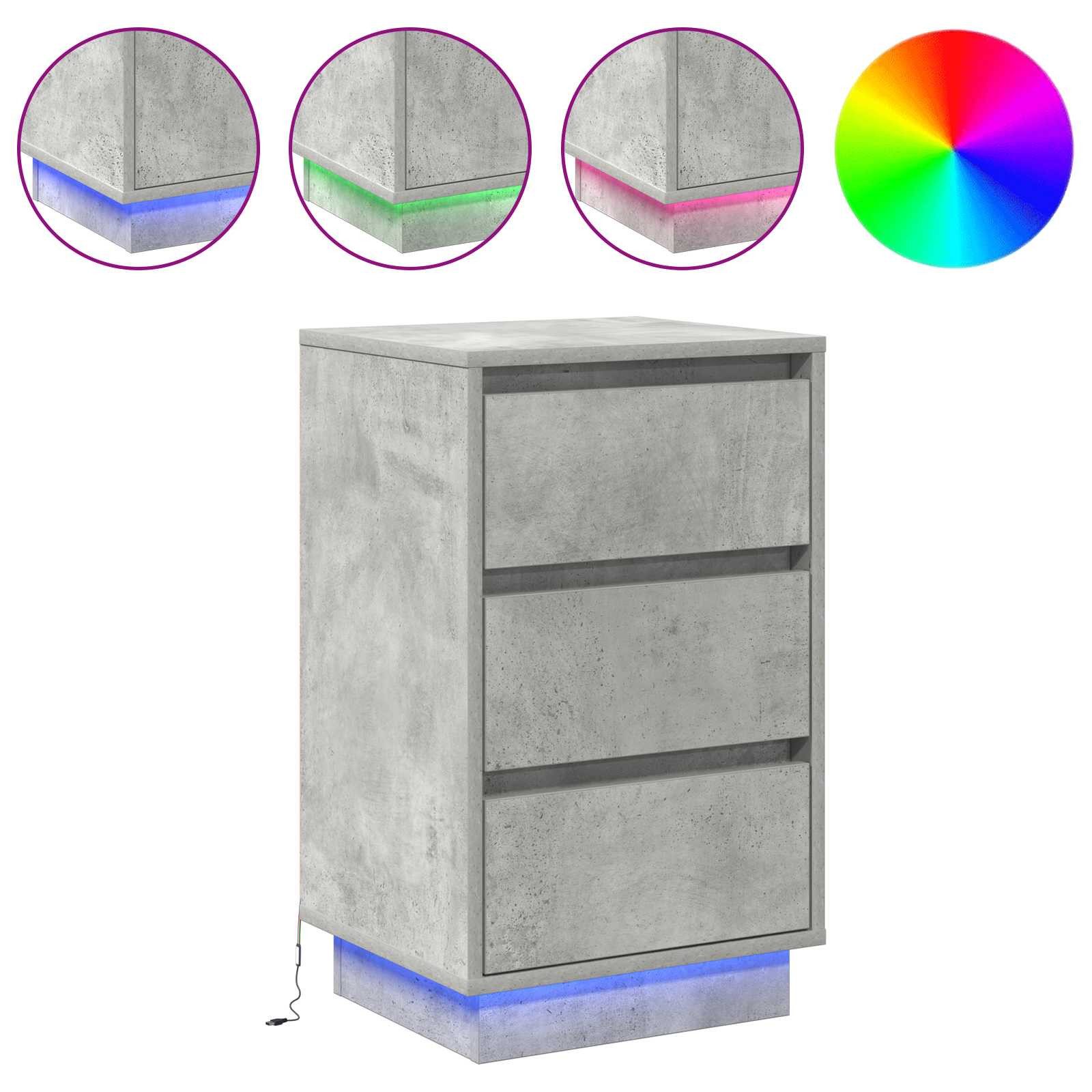 vidaXL Nachttisch Nachttisch Beton Grau 39 x 34,5 x 65 cm Holzwerkstoff (1- günstig online kaufen