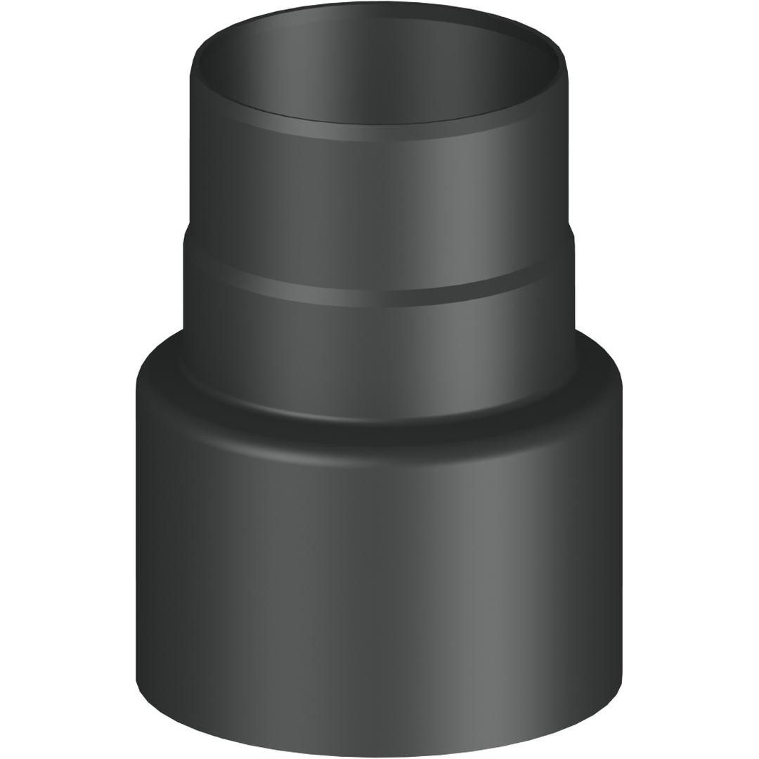 Feuercampus Ofenrohr Reduzierung - Ø 200 mm auf Ø 130 mm - schwarz, 130 mm, 200 mm