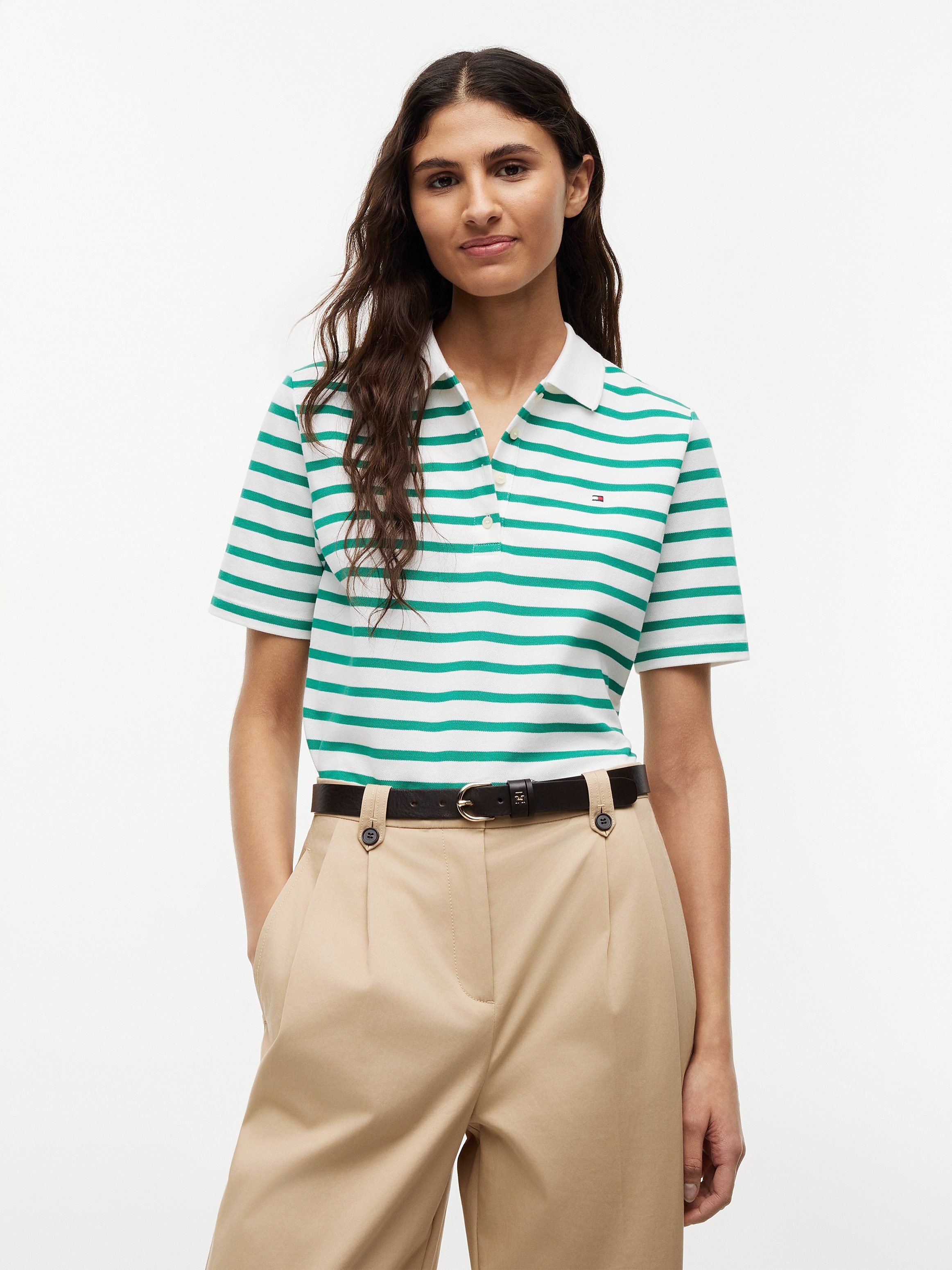Tommy Hilfiger Poloshirt 1985 REG PIQUE POLO mit Logo-Stickerei, Seitenschlitze, Regular Fit