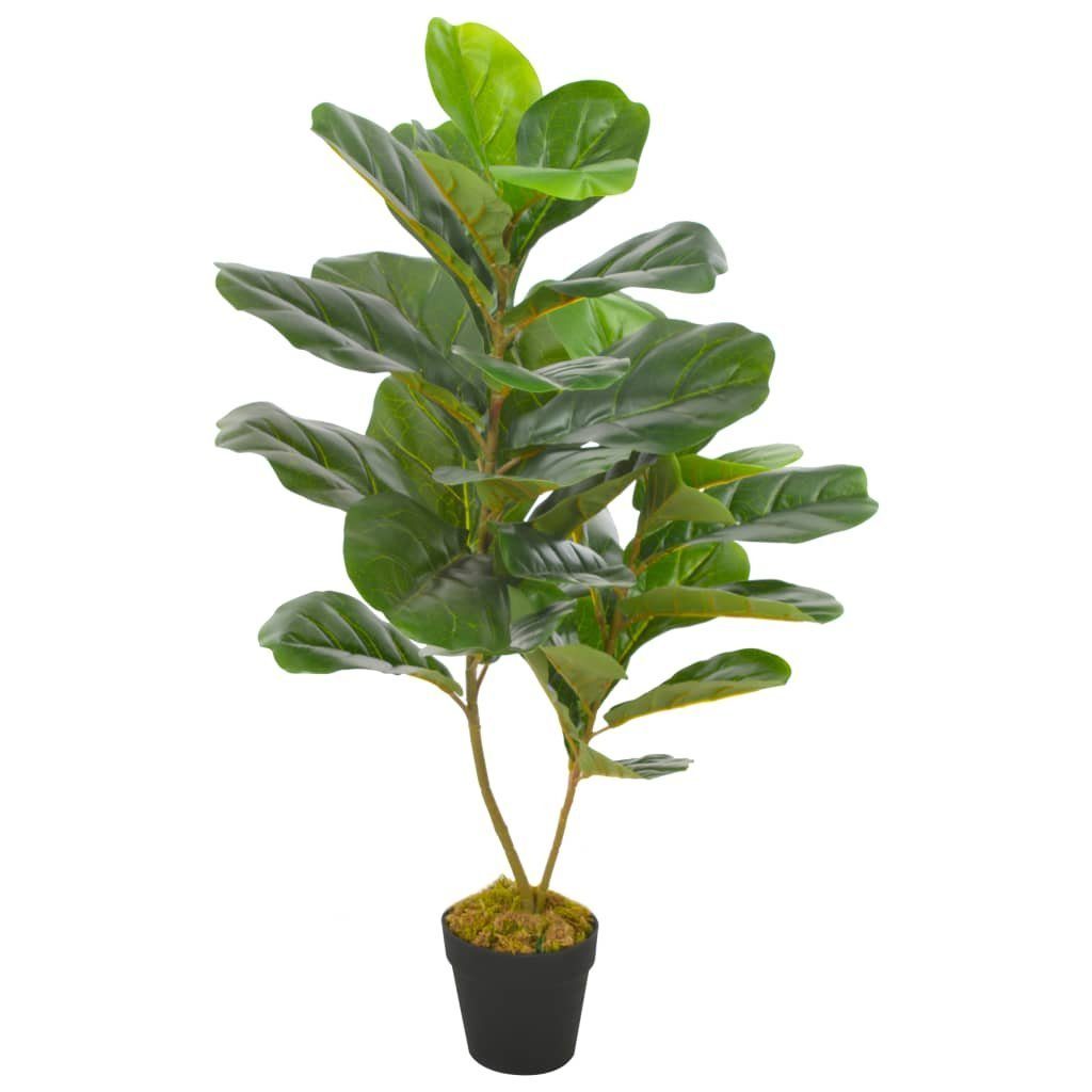 Kunstpflanze Künstliche Pflanze Geigen-Feige mit Topf Grün 90 cm, furnicato, Höhe 90 cm