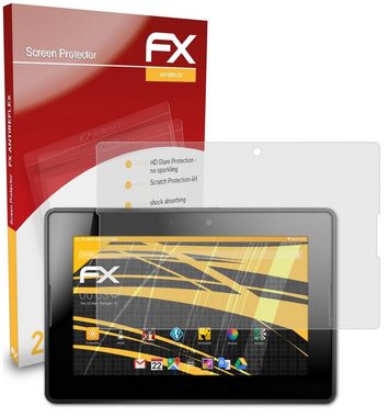 atFoliX Schutzfolie für Blackberry Playbook 3G+, (2 Folien), Entspiegelnd und stoßdämpfend