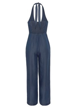 s.Oliver Neckholder-Overall aus leichter Webware in Jeans-Optik, sommerlicher Jumpsuit