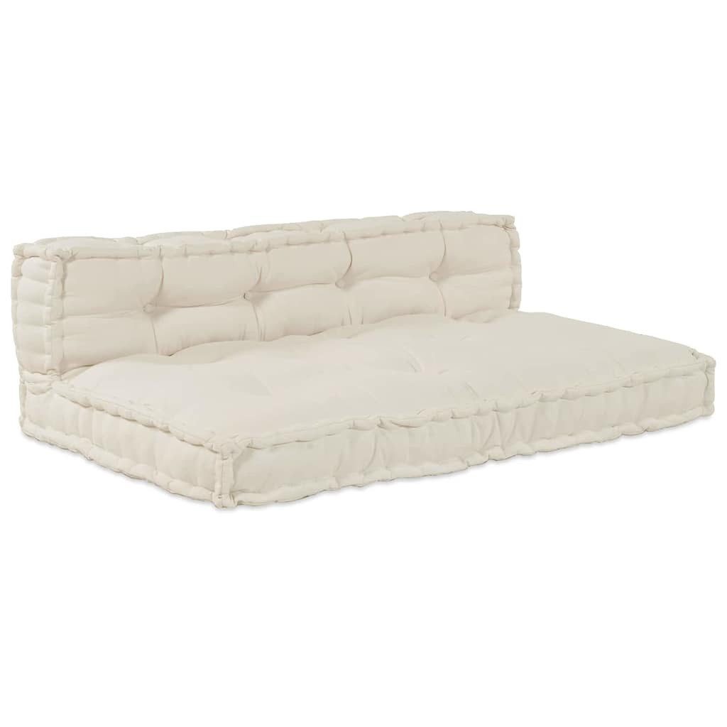 vidaXL Sitzauflage Pallet Sofa Kissen Creme günstig online kaufen