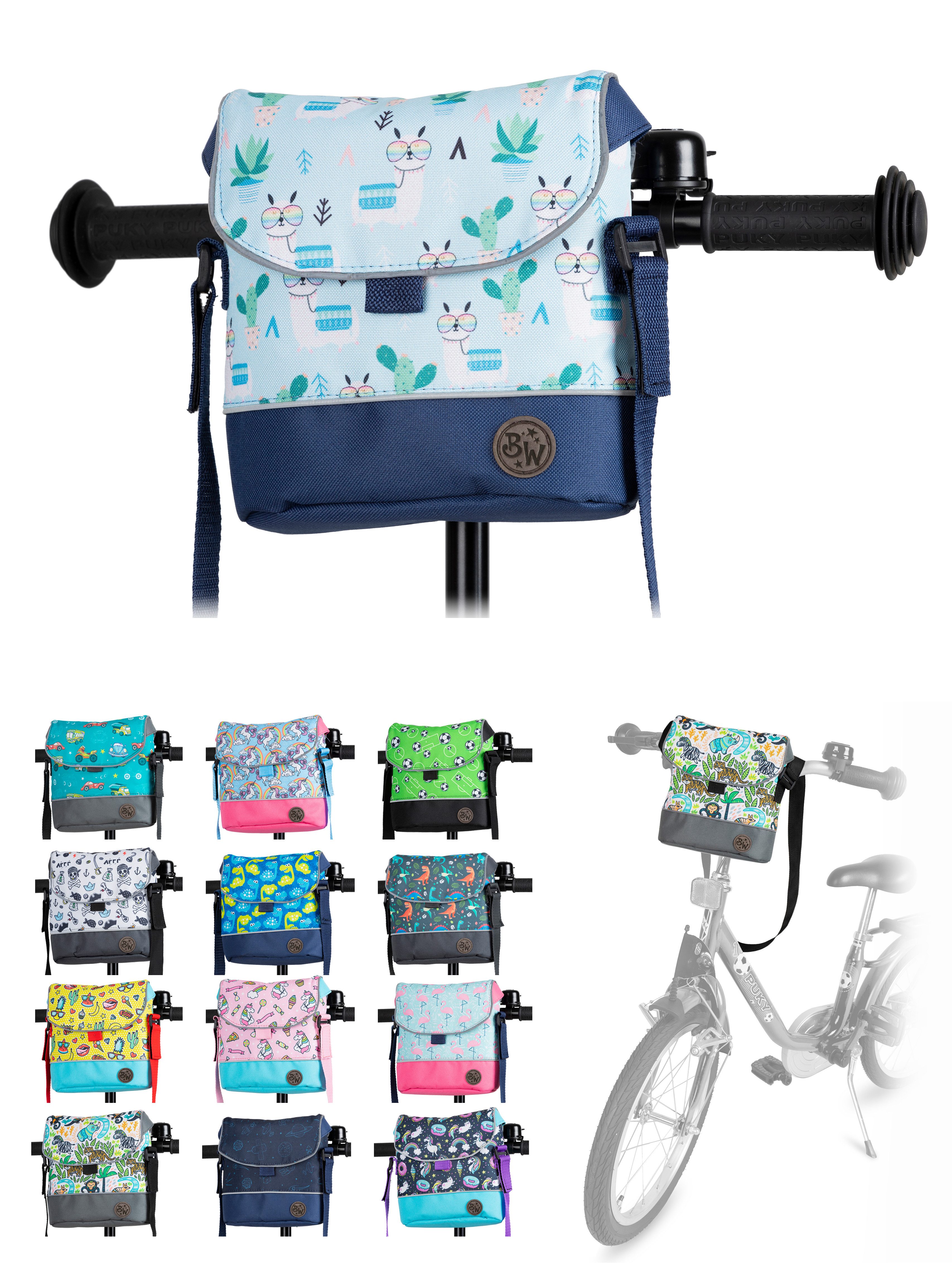 BambiniWelt by Rafael K. Lenkertasche Lenkertasche Tasche kompatibel mit Puky Woom Laufrad Roller Fahrrad