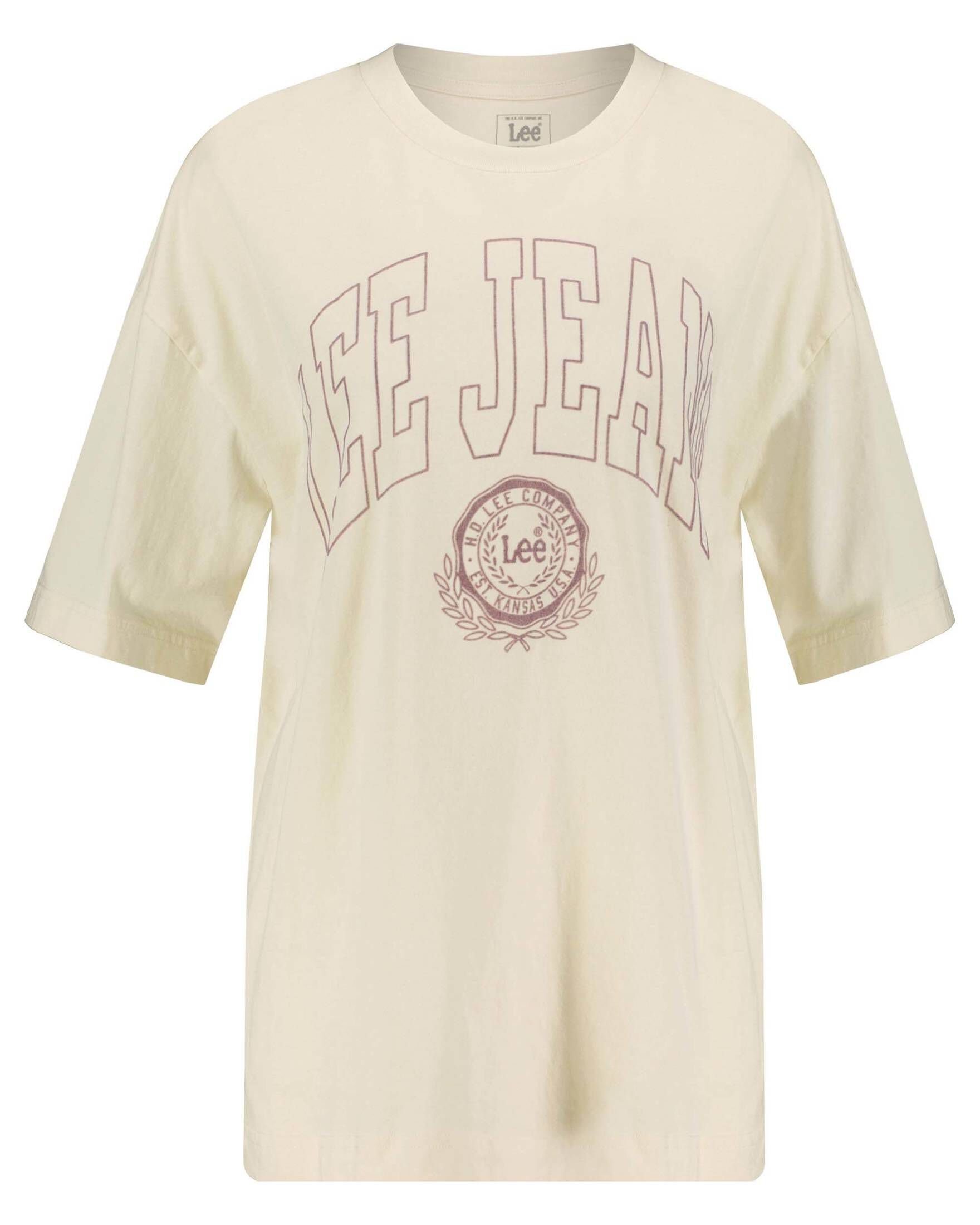 Lee® T-Shirt Damen T-Shirt SUPER LOOSE TEE ECRU (1-tlg)