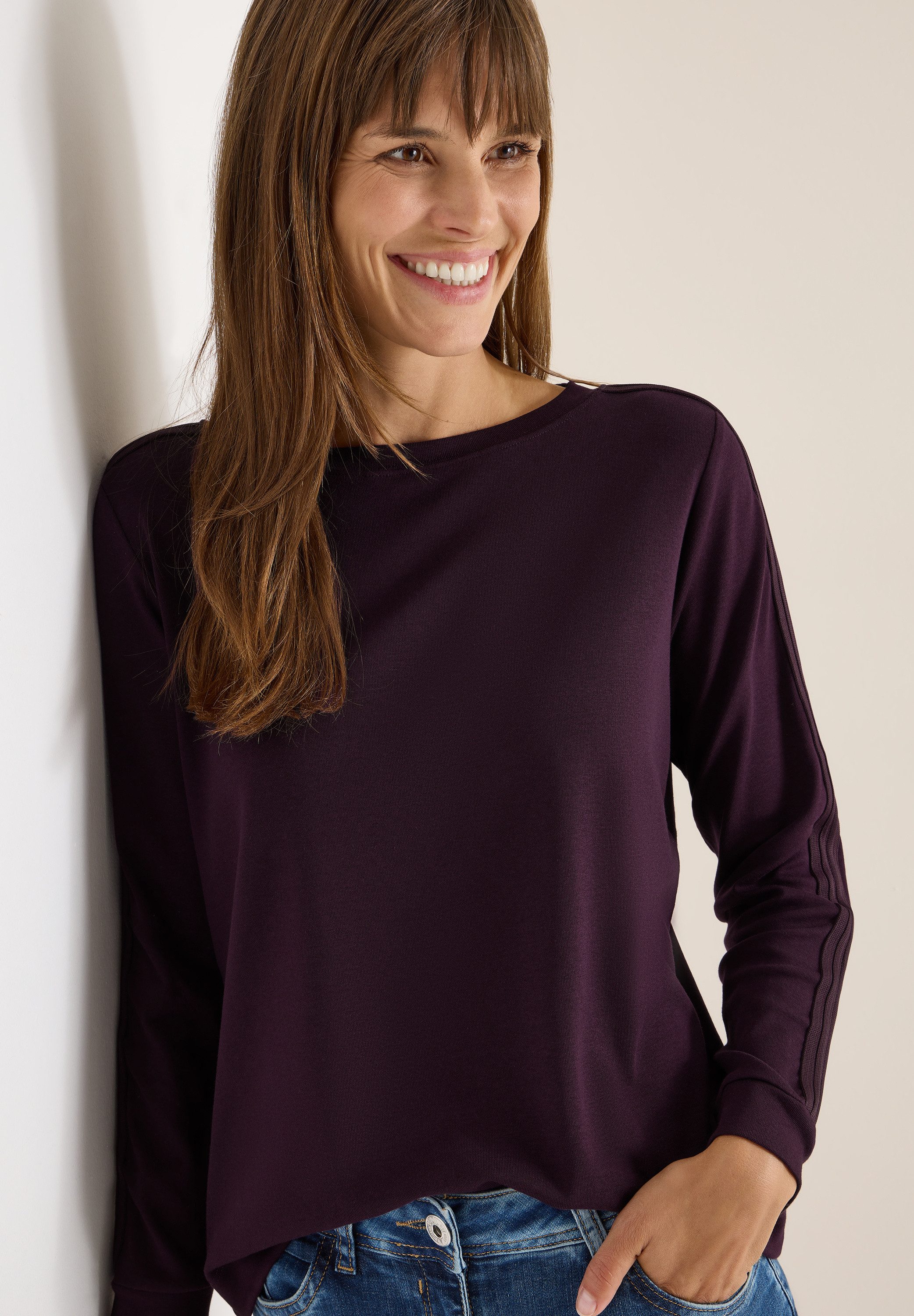 CECIL Langarmshirt mit Gallonstreifen günstig online kaufen