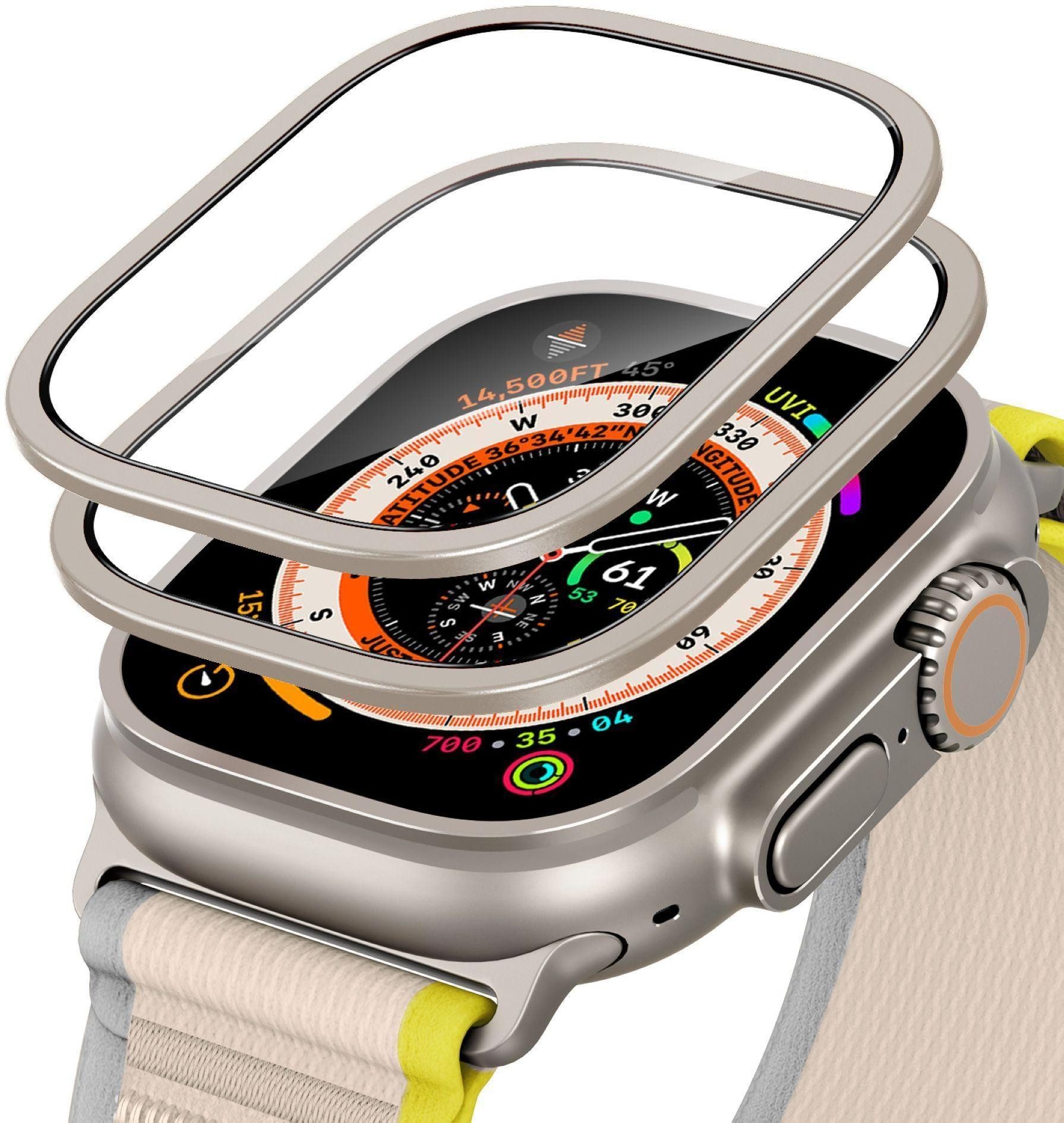 ESR Displayschutzglas Armorite für Apple Watch Ultra, Apple Watch Ultra 2, Apple Watch Ultra 3 (49mm), 2 Stück, 2er Pack, 50Kg Schlagfest, keine Luftblasen