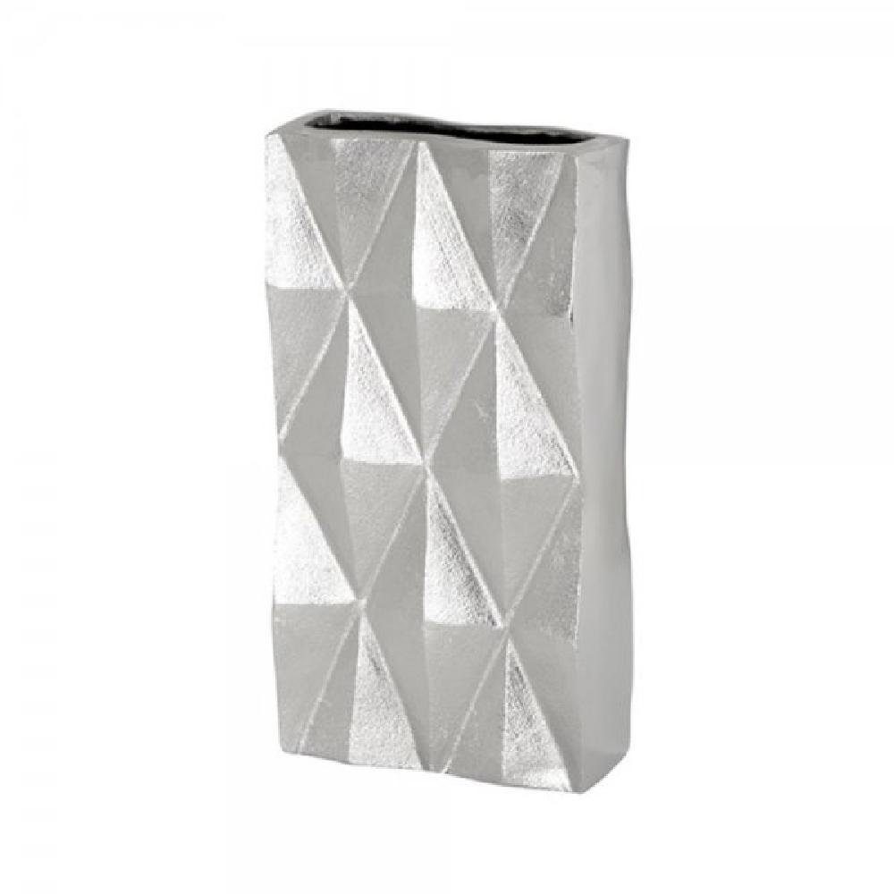 Lambert Servierschale Gefäß Alu Facetten vernickelt oval H31x17x7cm