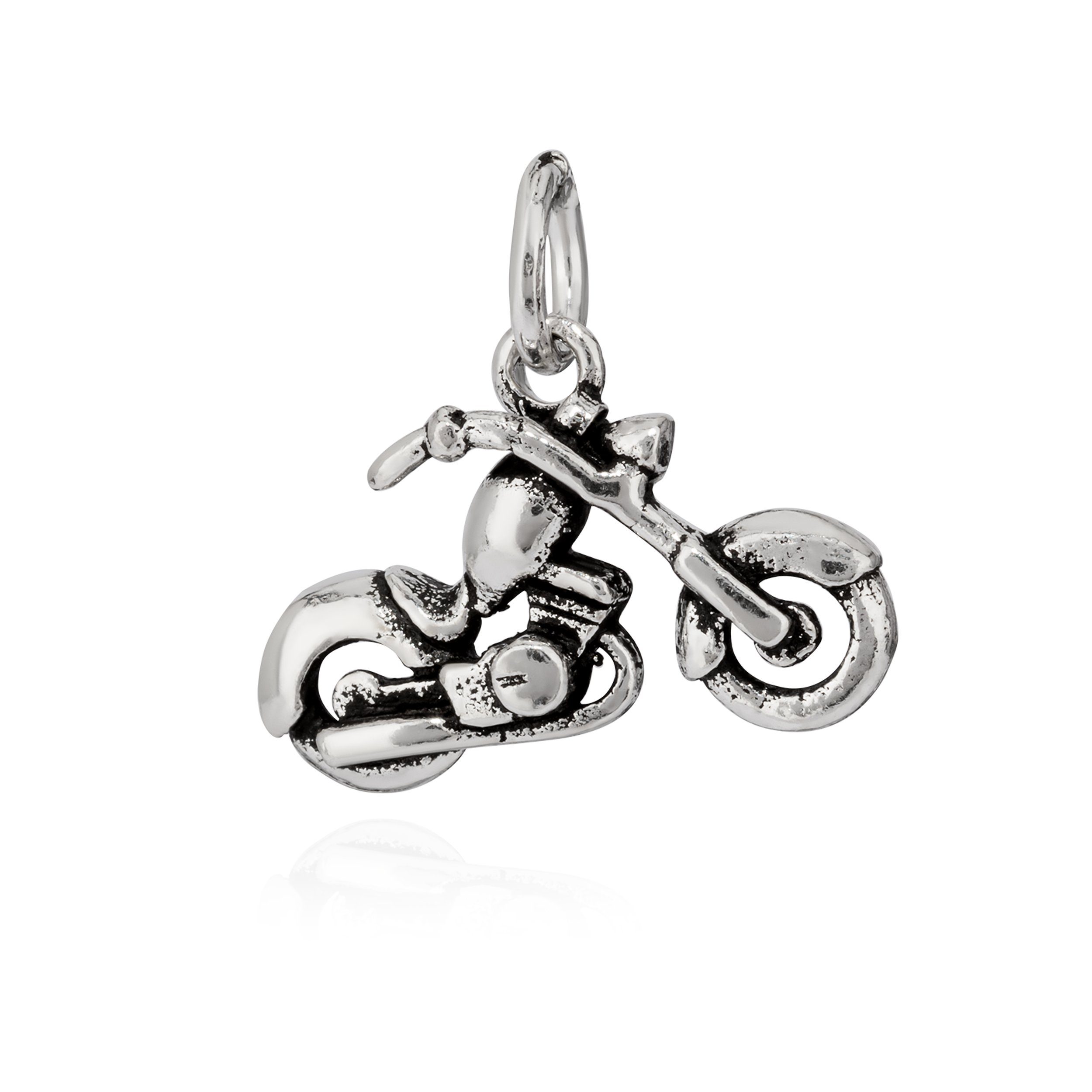 Kettenanhänger Kettenanhänger Motorrad 925 Silber 11x17mm Silbera