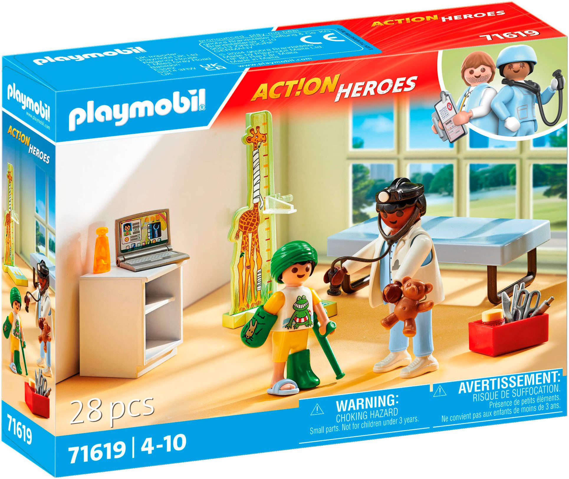 Playmobil® Kinderarzt mit Teddybär (71619), Action Heroes Konstruktions-Spi günstig online kaufen