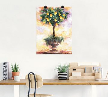 Artland Wandbild Zitronenbaum, Bäume (1 St), als Leinwandbild, Poster in verschied. Größen