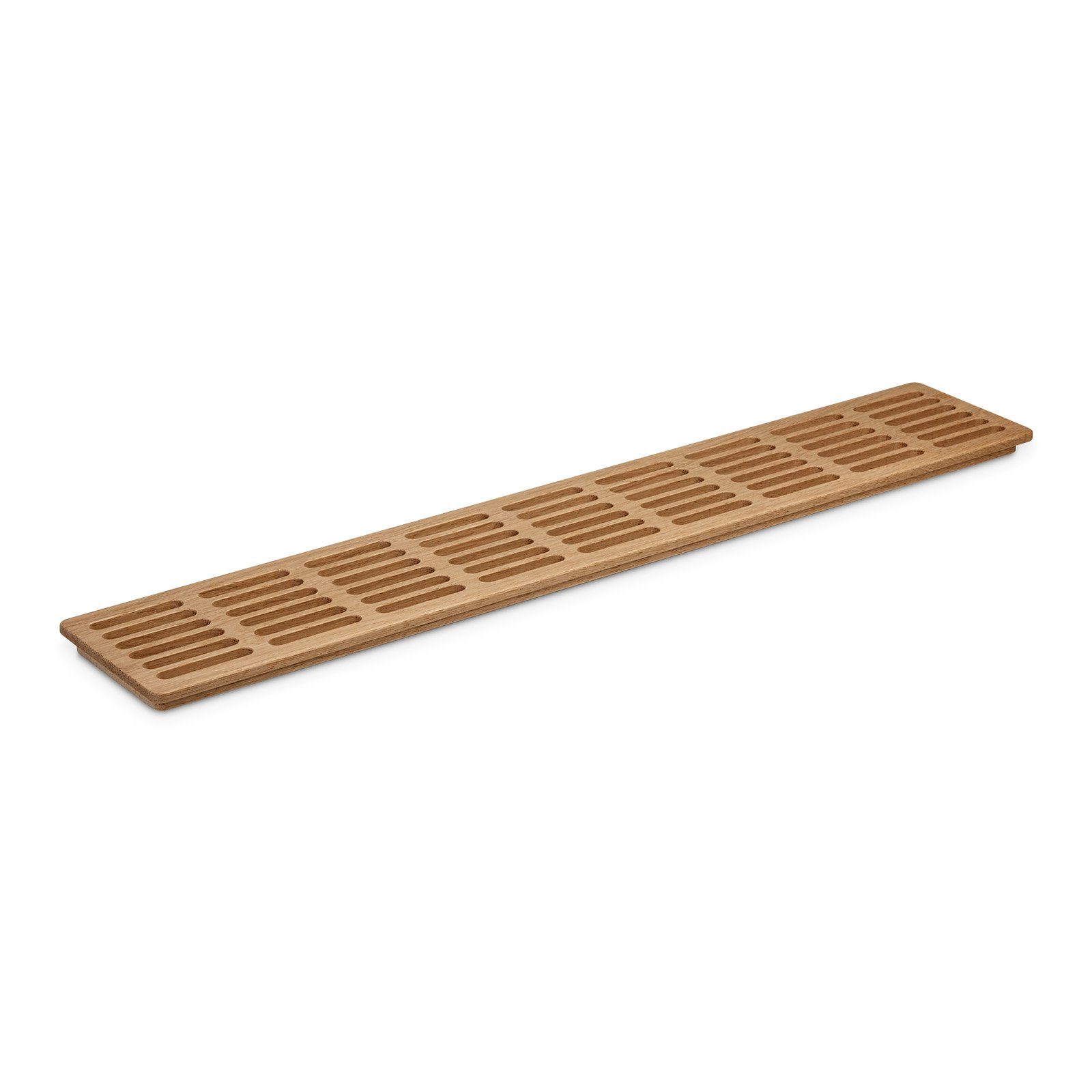 SO-TECH® Вентиляционные решетки aus Massivholz 550 x 100 mm Buche/Eiche (1 St), Eiche natur, Einbaumaß 541 x 84 x 10 mm