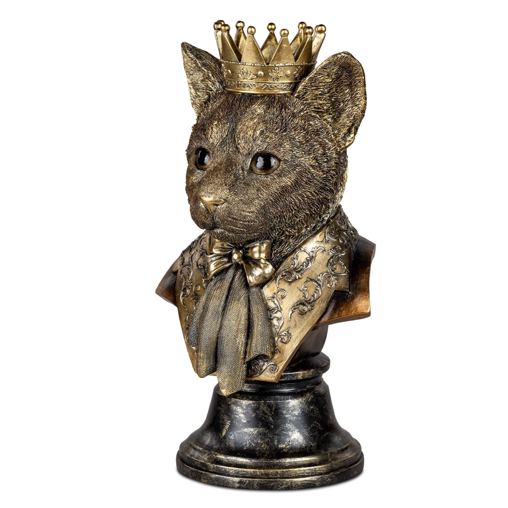 formano Dekofigur, Farbe: Gold, Motiv: Katze