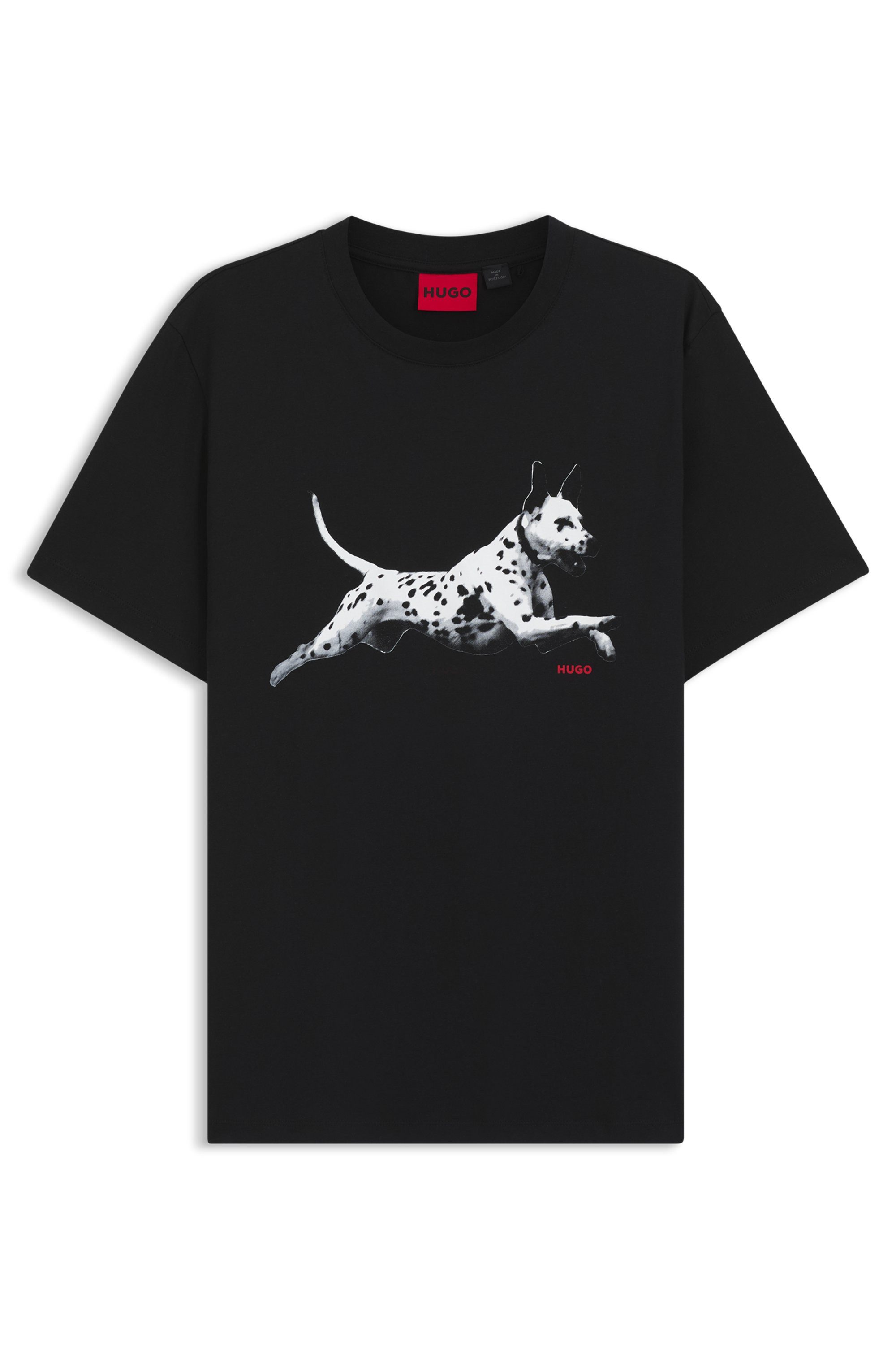 HUGO T-Shirt Dirunn Reine Baumwolle, Rundhalsausschnitt, Regular Fit – Bild 5 von 5